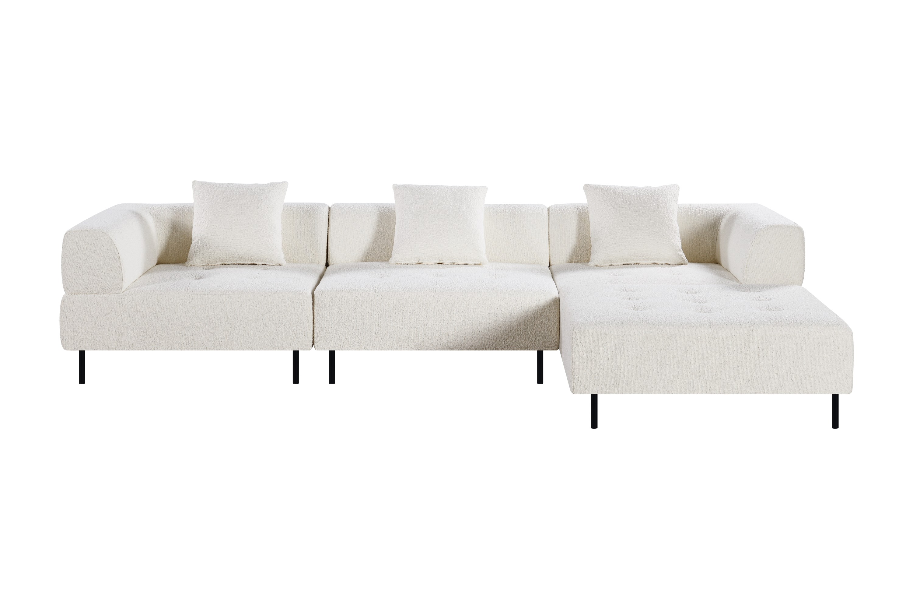 3-sits Modulsoffa Bunbury med Fotpall Vit
