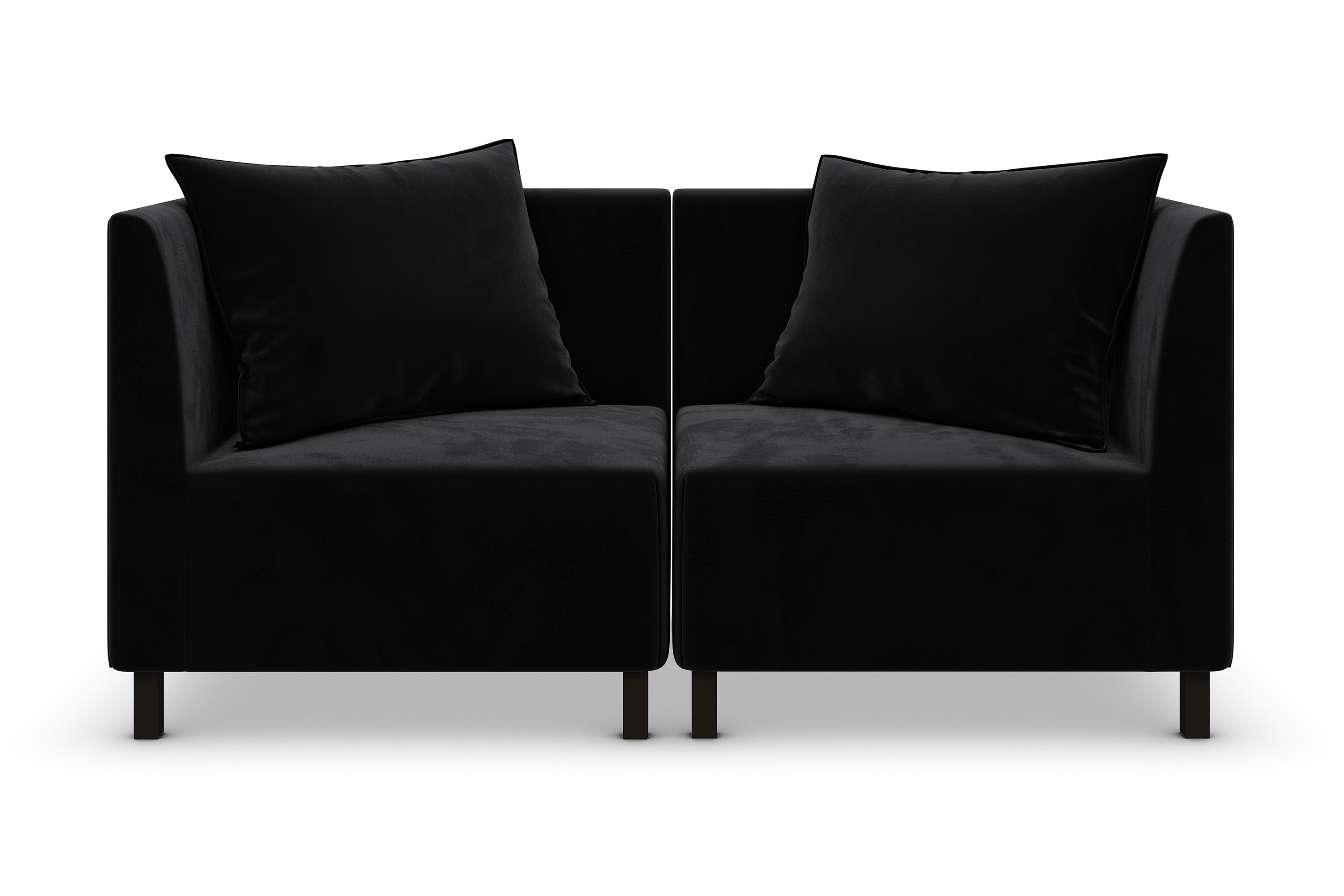 Modulsoffa Darlene 2-sits Sammet Svart