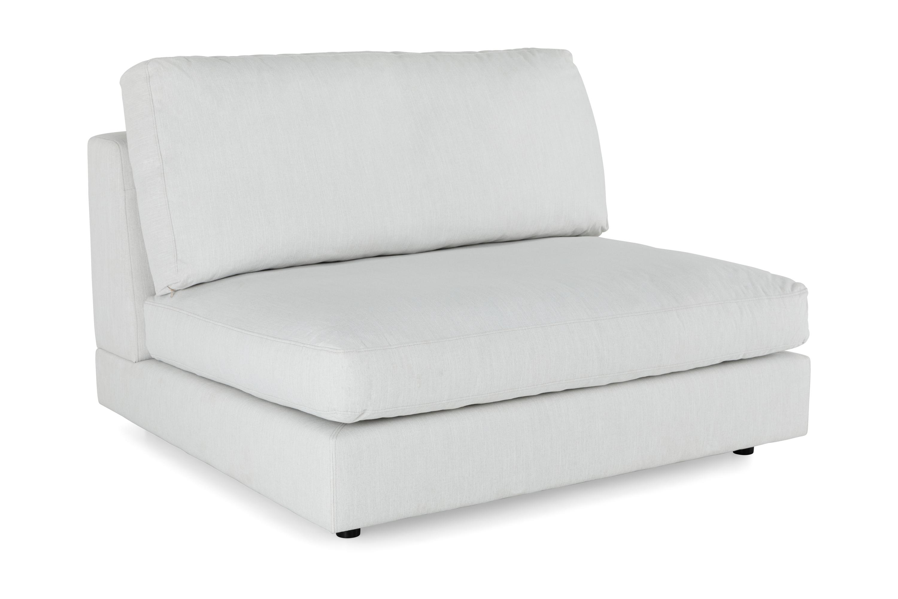 arken 2-sits mittmodul i tyg 120 cm bred - ljusgrå