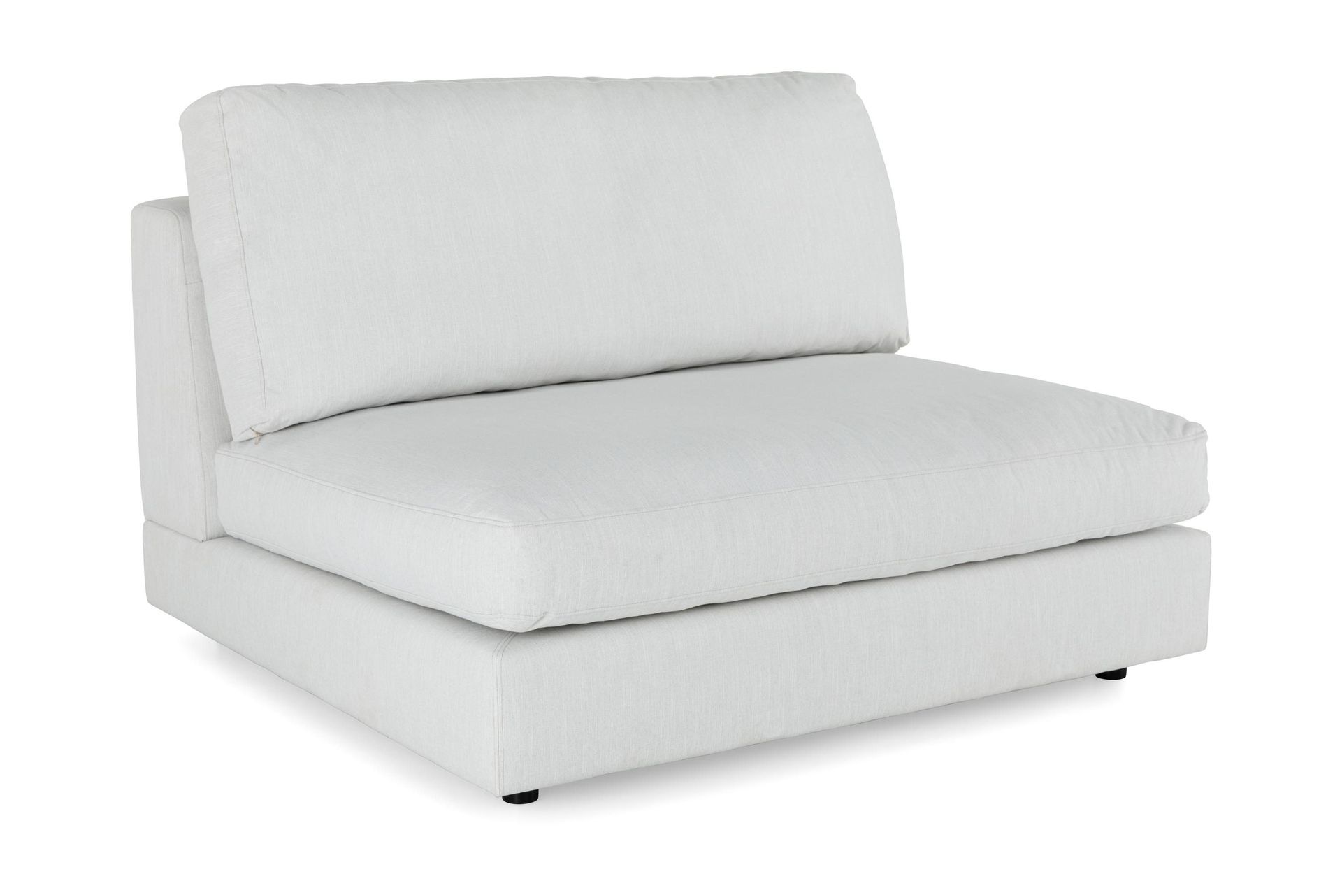 Arken 2-sits Mittmodul i Tyg 120 cm bred - Ljusgr&aring;