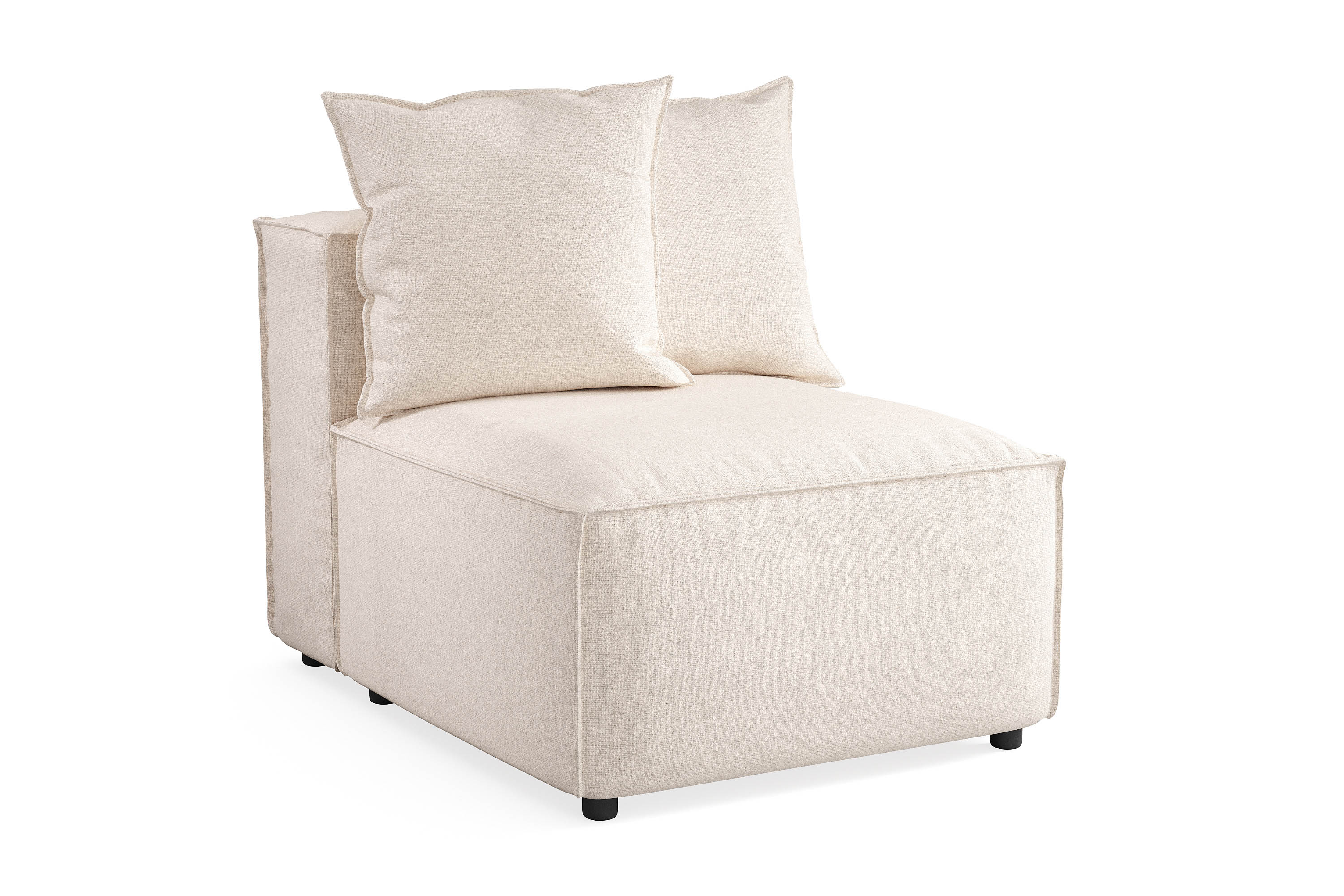 Cubo 1-sits Mittmodul i Tyg 80 cm bred Beige