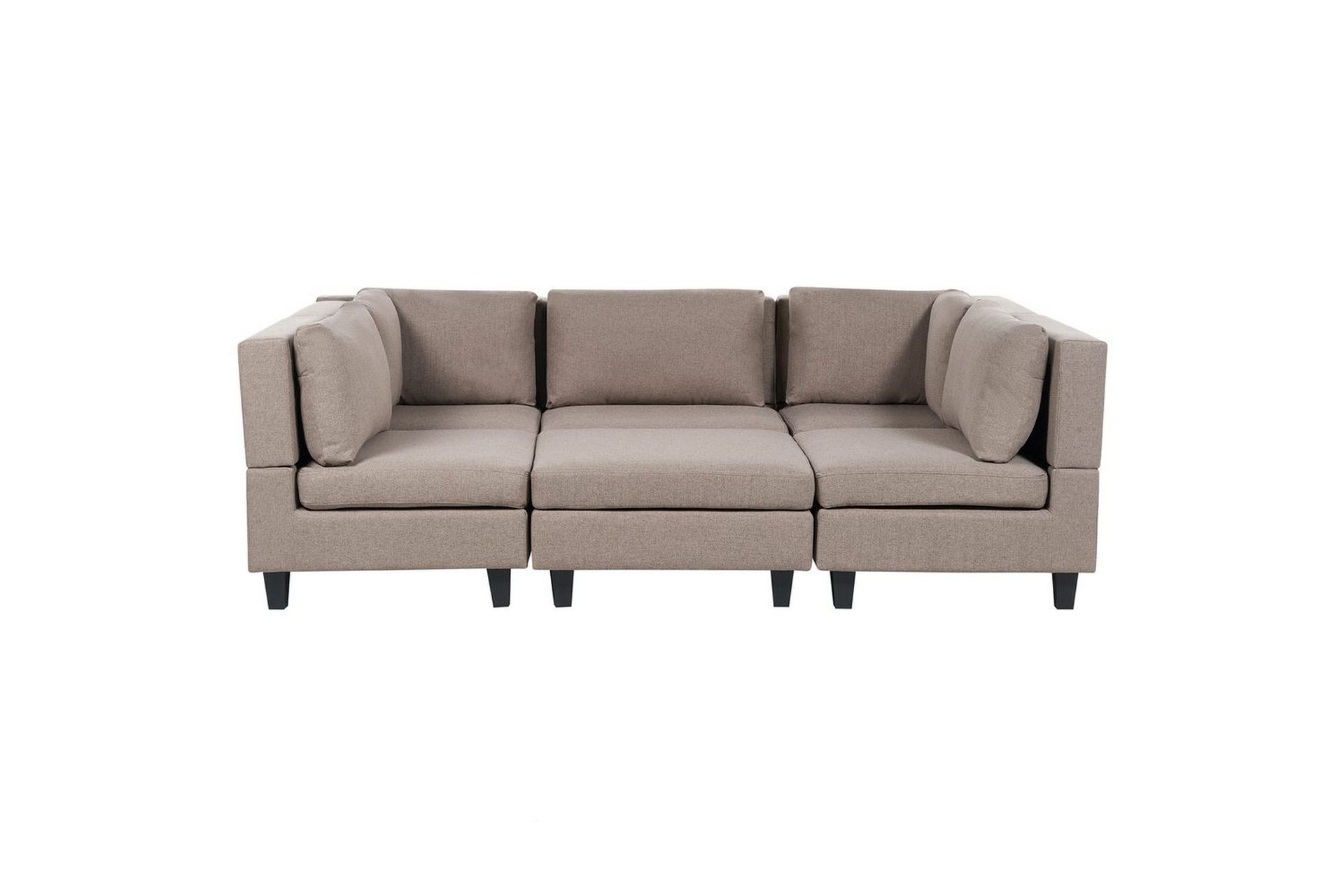 Modulsoffa med fotpall Unstad Brun/Svart, Symmetrisk - Brun/Svart, Symmetrisk