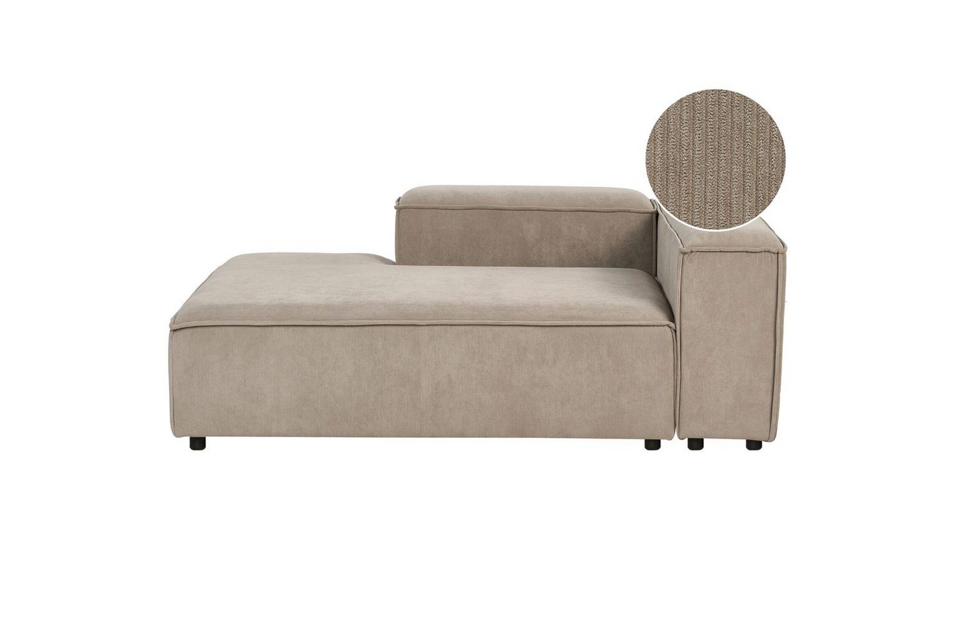 Schäslong Ardal Taupe, svart, Högervänd - Taupe, svart, Högervänd