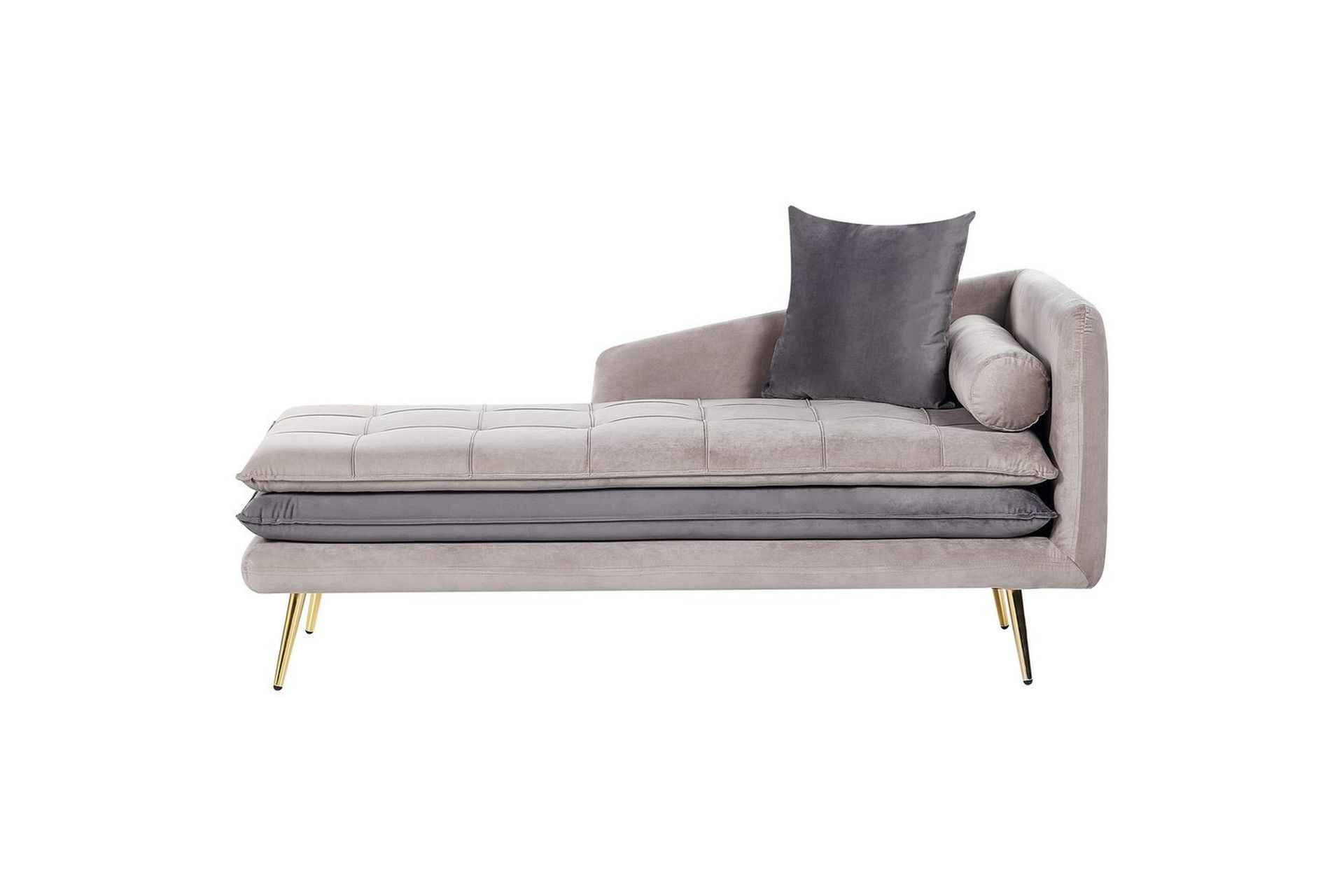 Schäslong Gonesse Beige, Grå, Guld - Beige, Grå, Guld