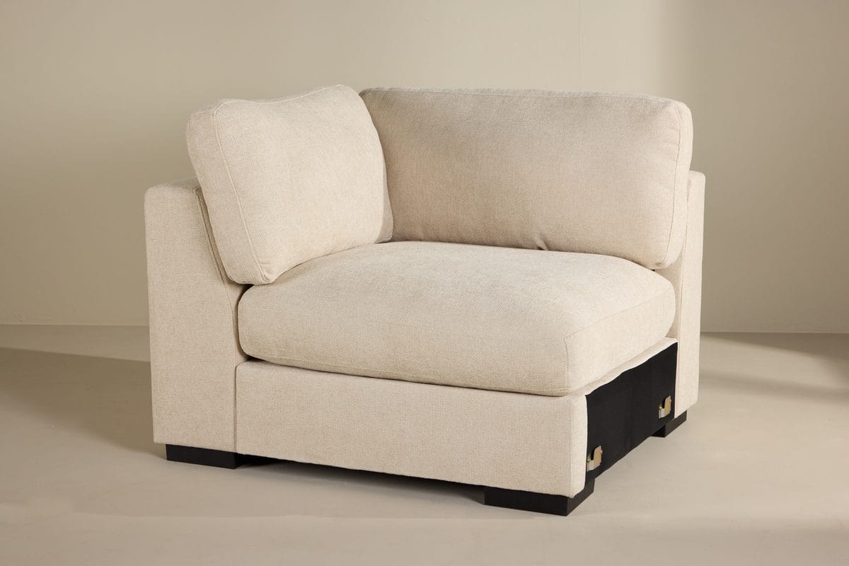 Vänstermodul Salerno i Tyg - Beige