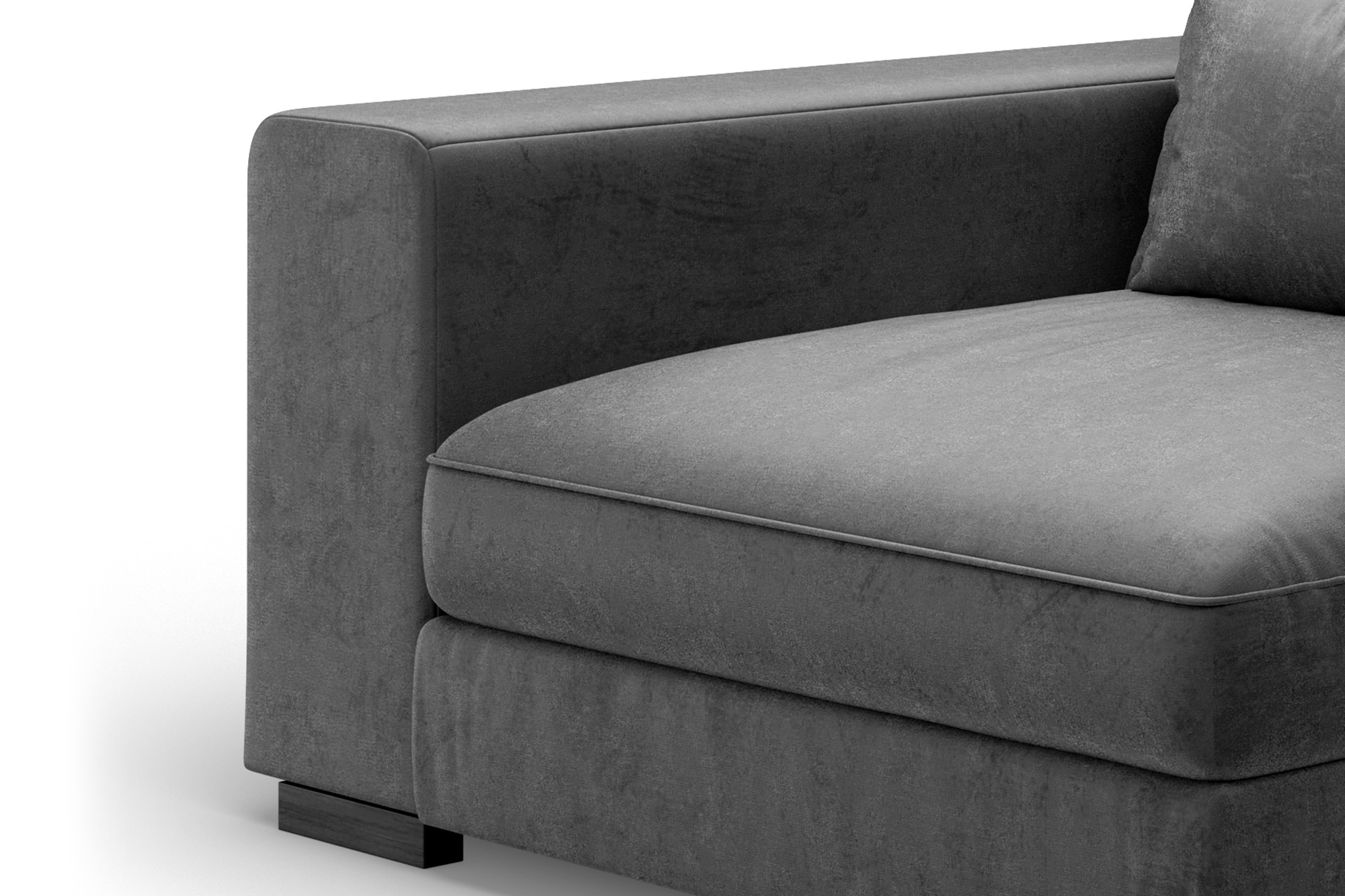 dubai armstöd vänster sammet - mörkgrå