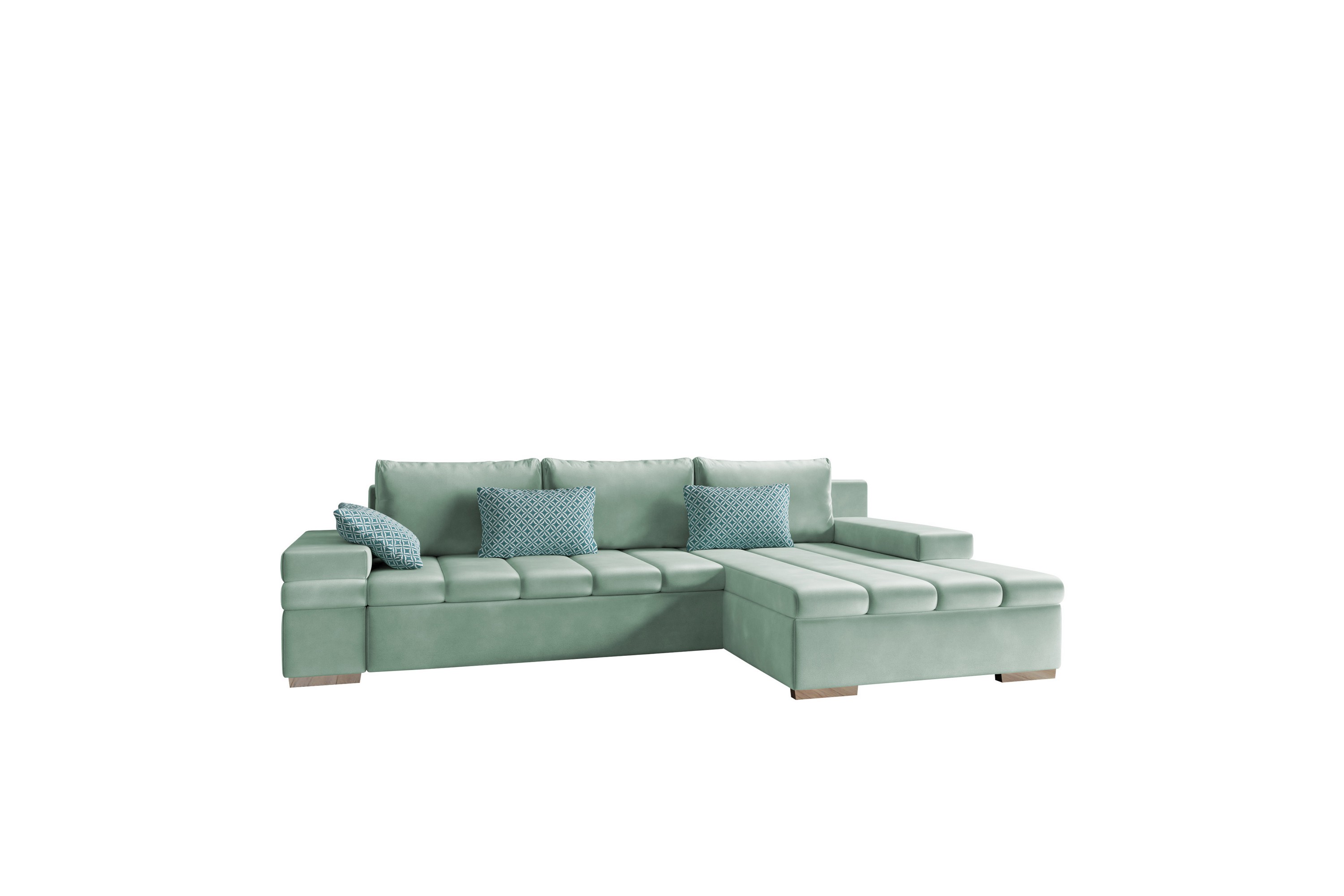 Naoma Soffa med Divan 3-sits Grön