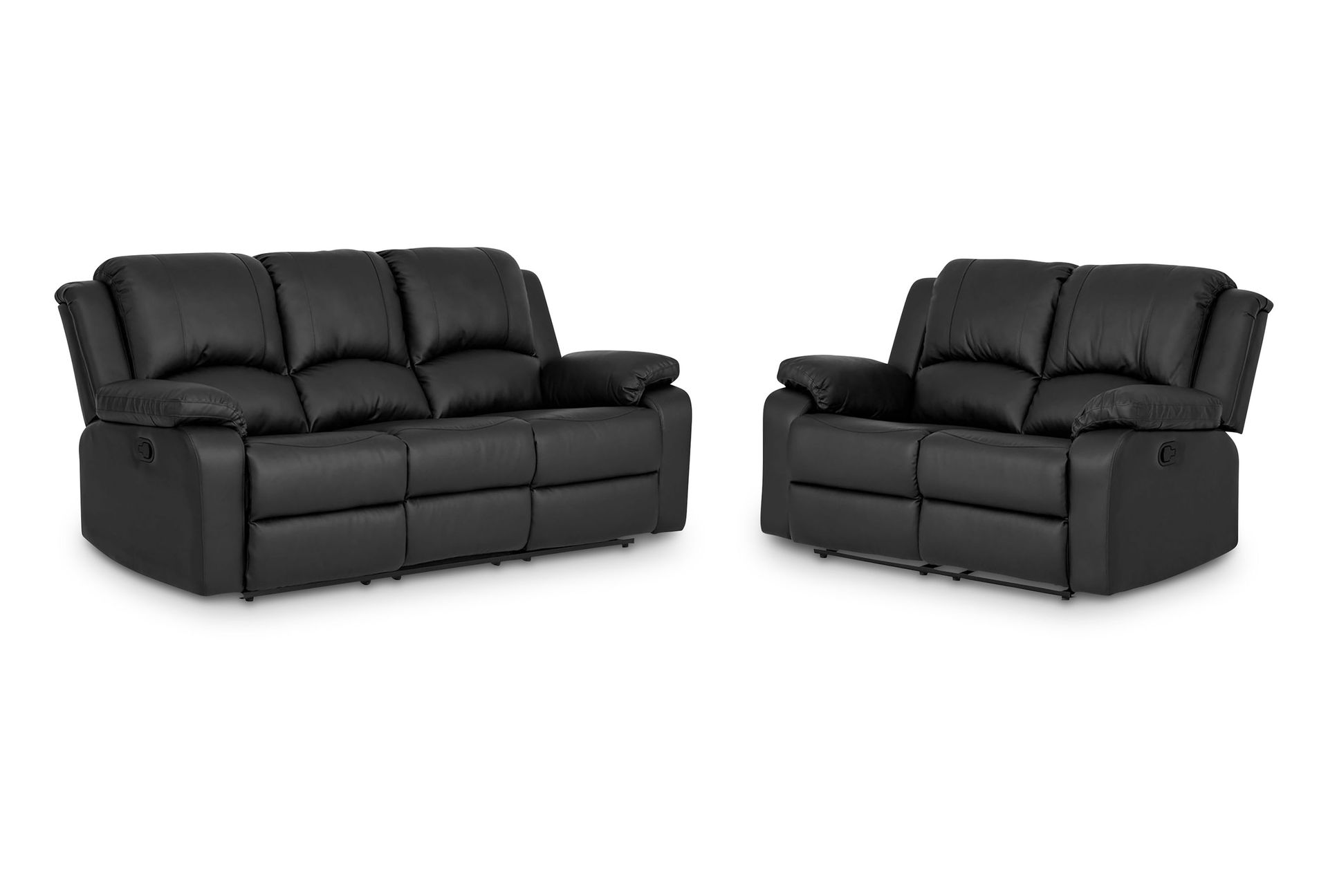 Norbo Soffgrupp 3-sits+2-sits Konstl&auml;der - Svart