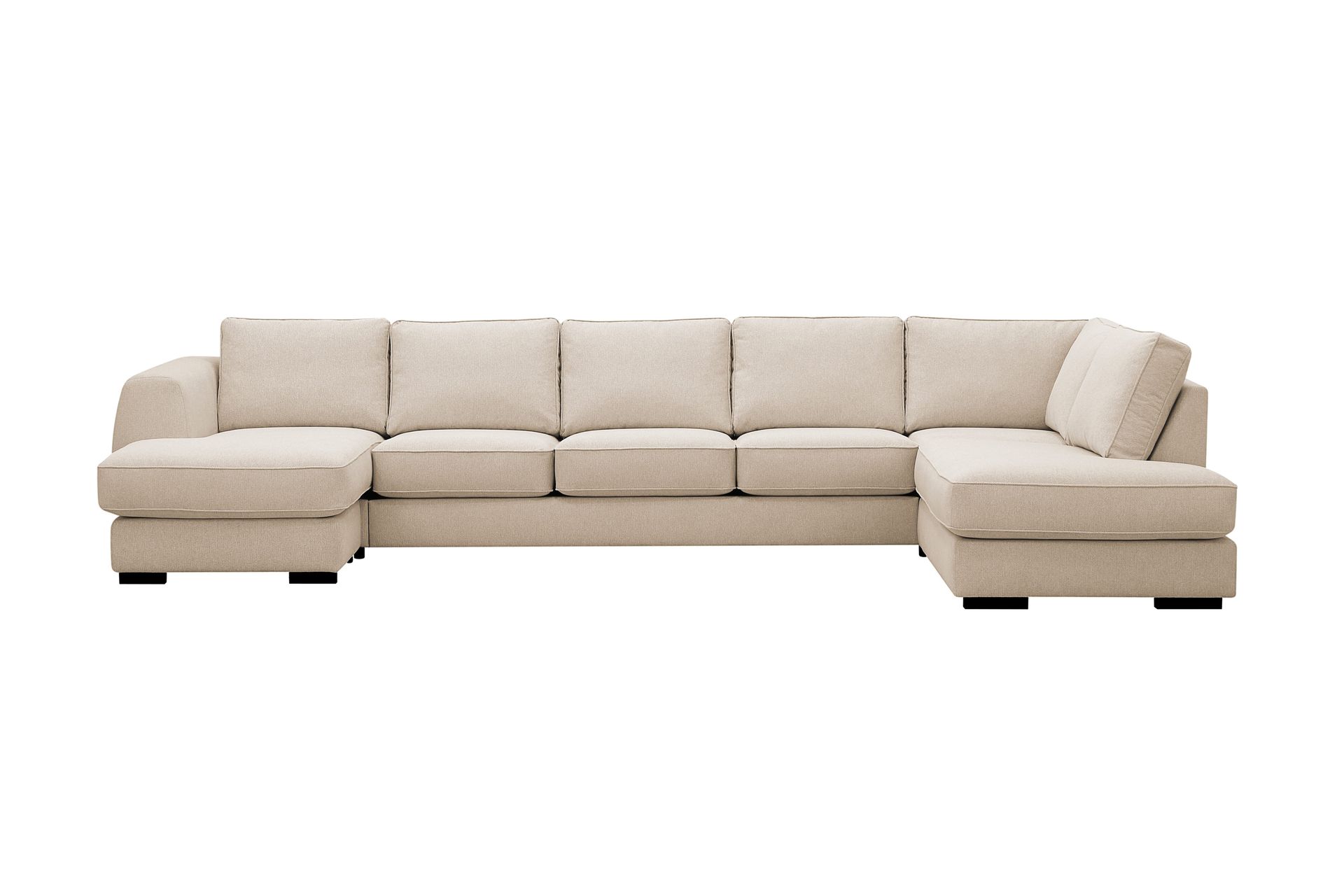 Optus 6-sits U-soffa i beige tyg