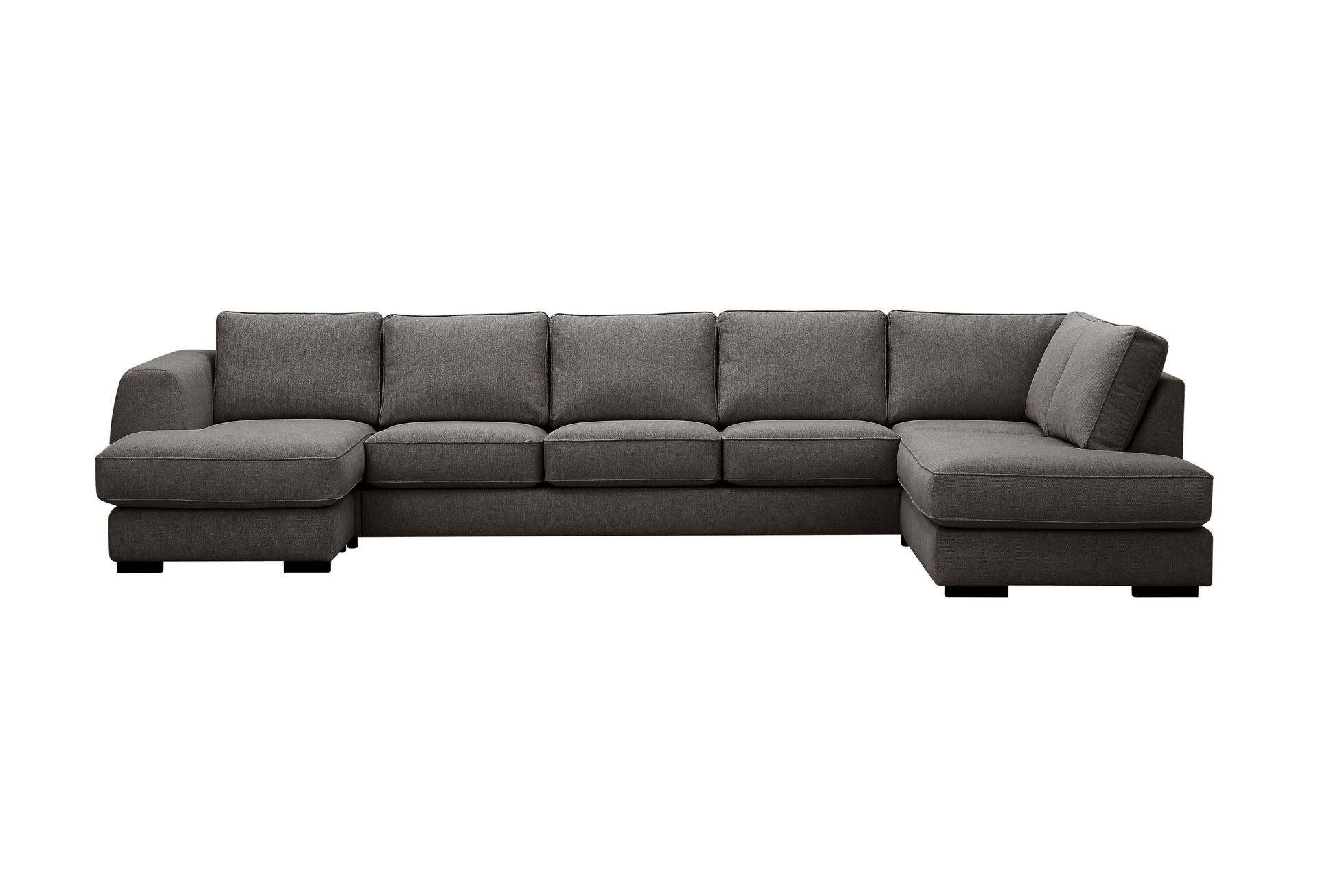 Optus 6-sits U-soffa med Divan och sch&auml;slong v&auml;nster - M&ouml;rkgr&aring;