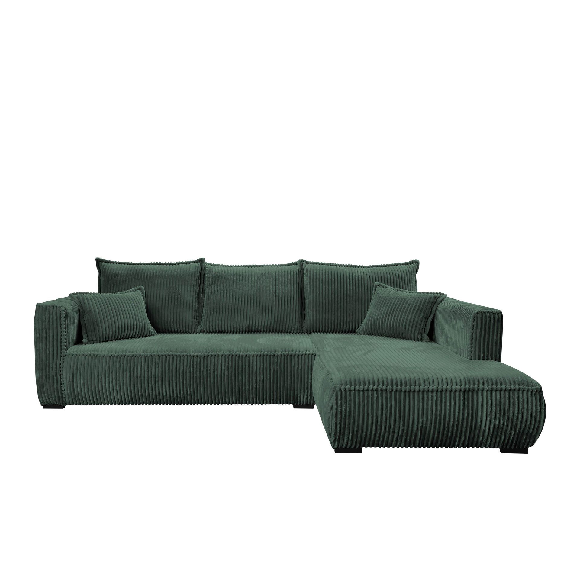 Puente 4-sits Soffa med divan - mörkgrön