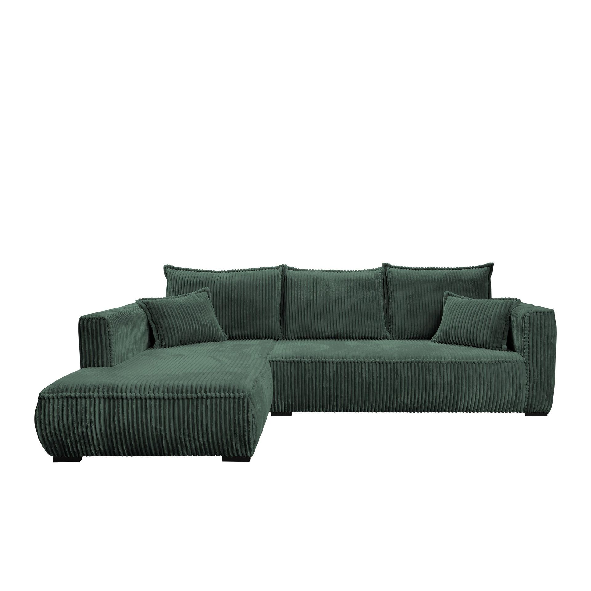 Puente 4-sits Soffa med divan - m&ouml;rkgr&ouml;n