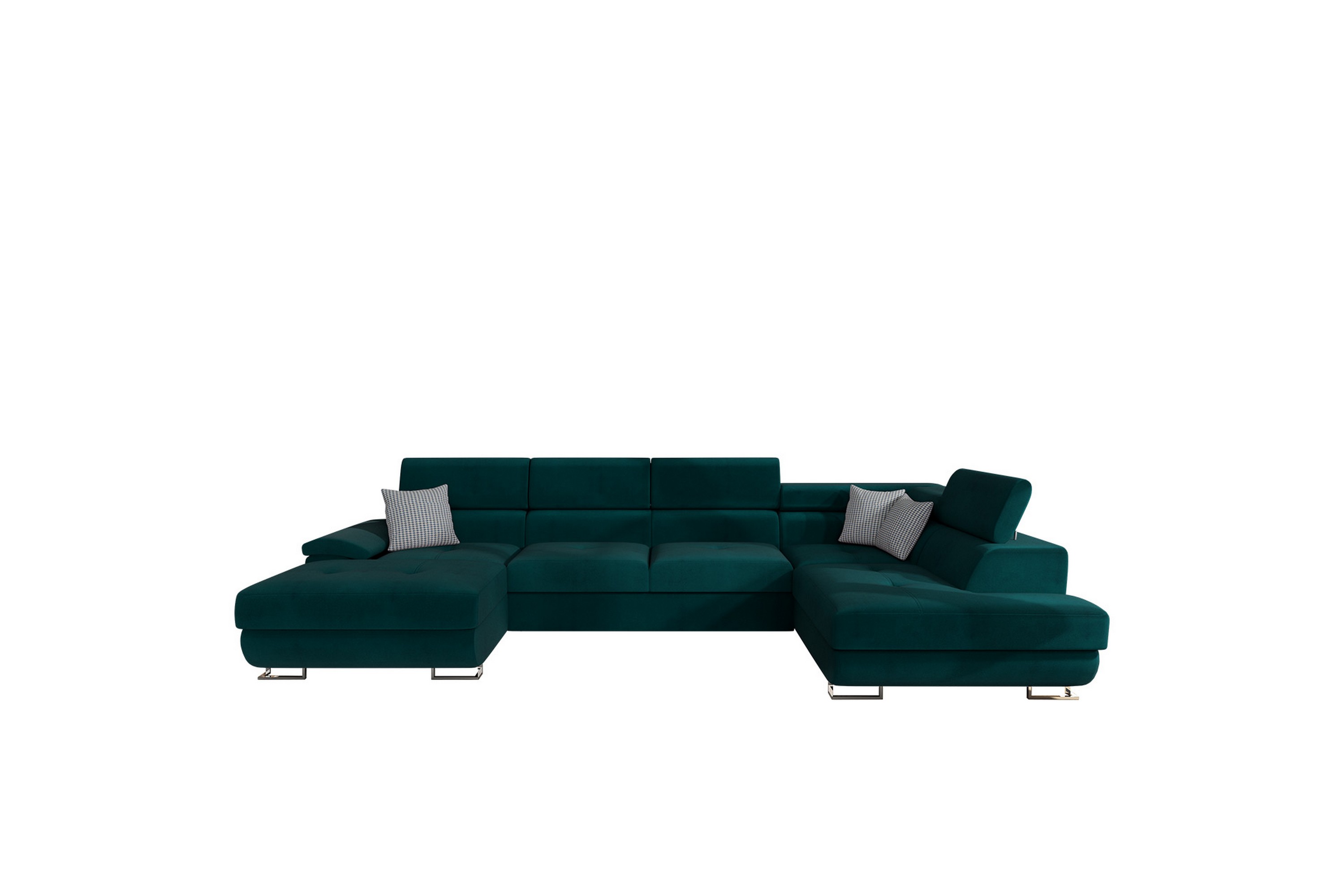 Reginia Soffa med Divan och Schäslong 4-sits Grön