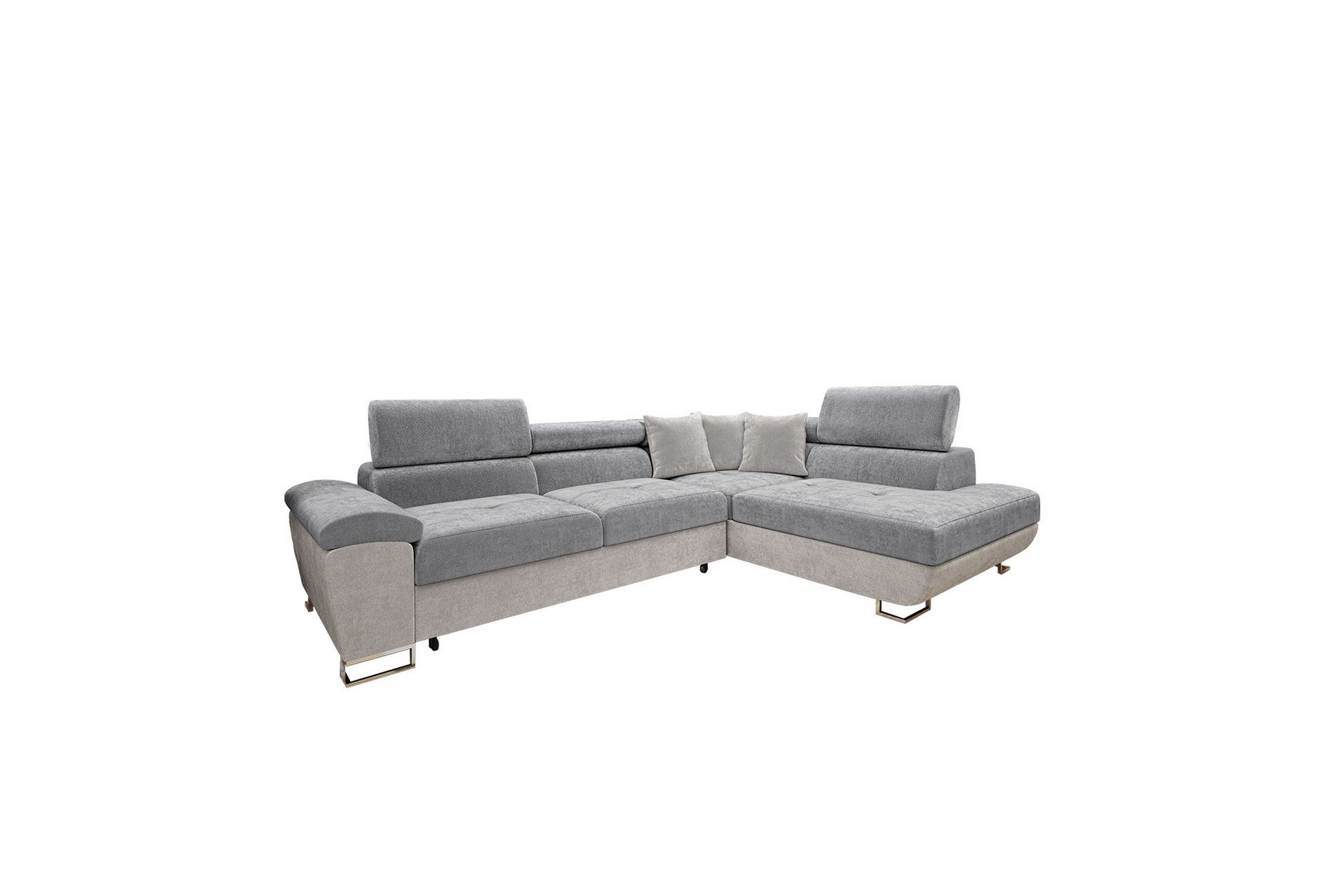 Reginia Soffa med Sch&auml;slong 3-sits - Ljusgr&aring;/Gr&aring;