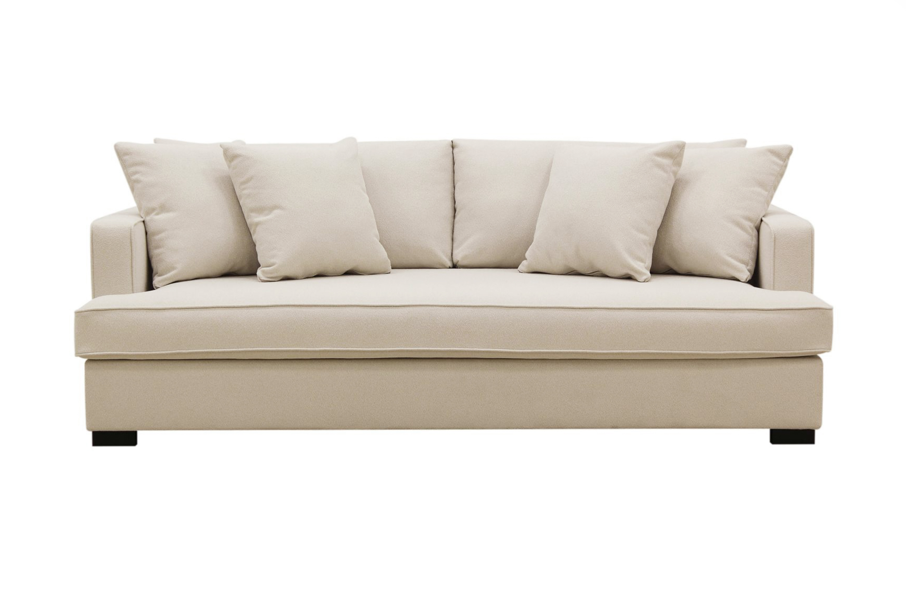 Rossita 3-sits Djup Soffa med Hel dyna i BoucléBeige