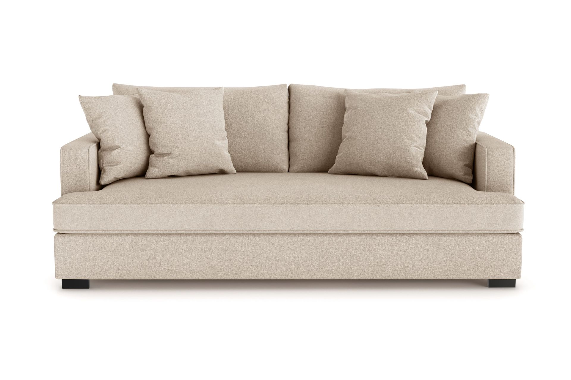 Rossita 3-sits Djup Soffa med hel dyna i Tyg - Beige