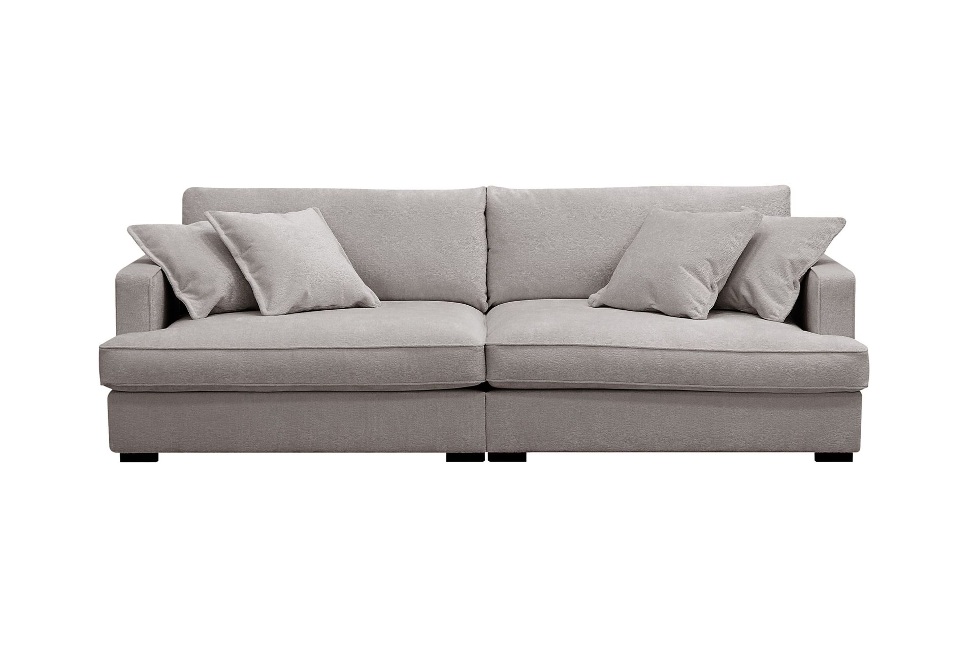 Rossita Lyx 3-sits Extra djup Soffa i Chenille - Grå/Brun