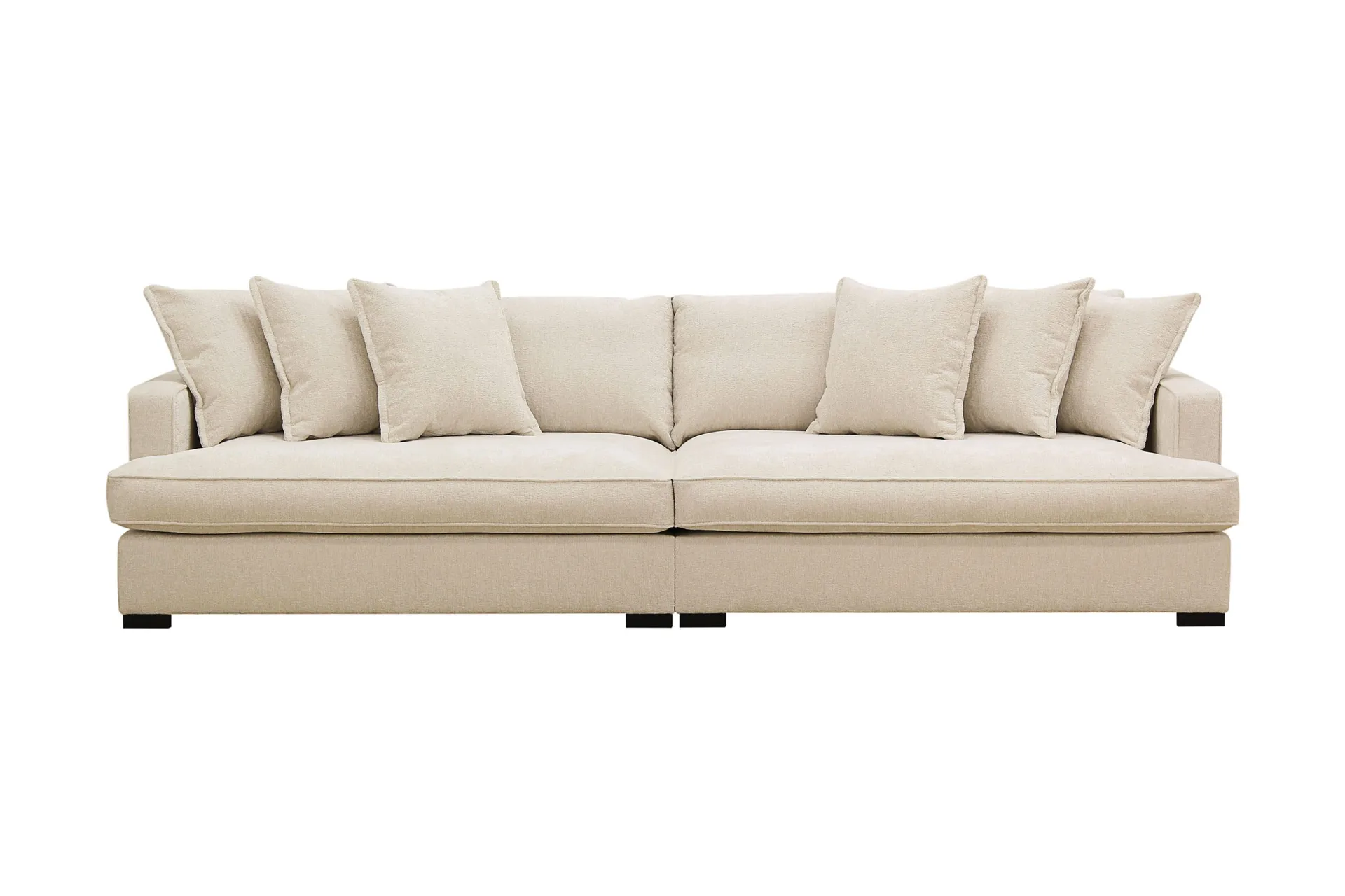 Rossita Lyx 4-sits Extra djup Soffa i Chenille - Beige