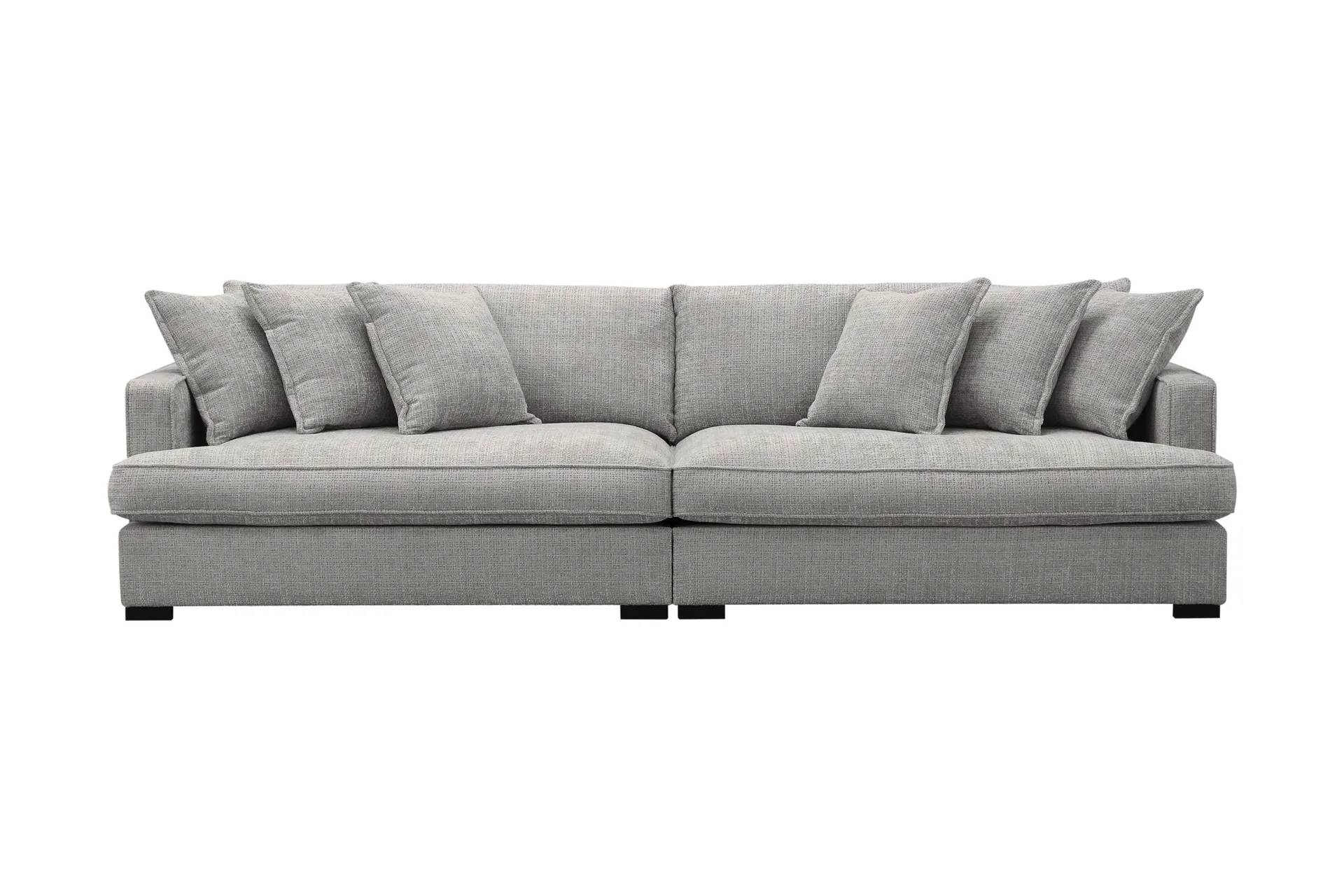 Rossita Lyx 4-sits Extra djup Soffa i Chenille - Ljusgr&aring;