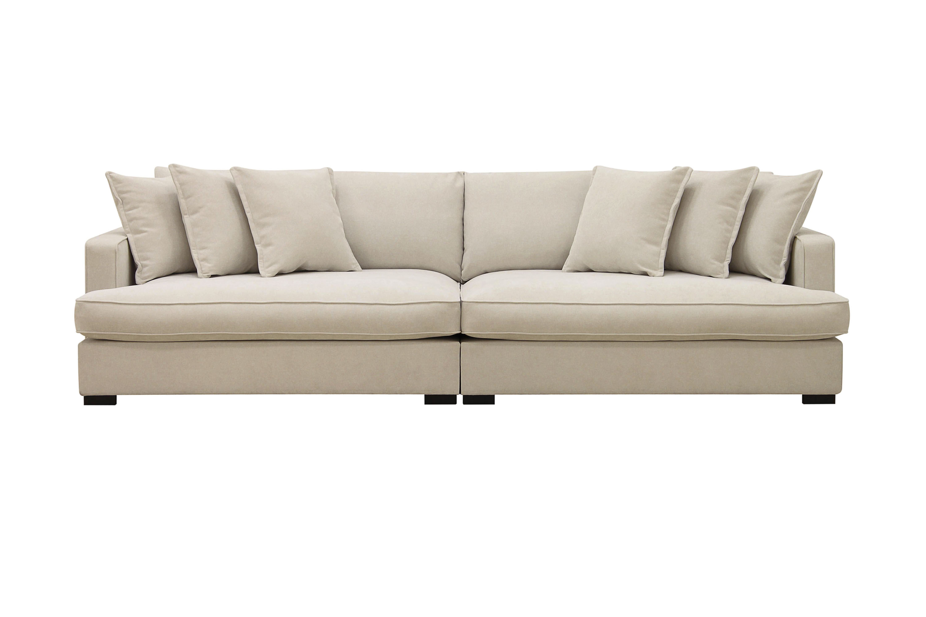 Rossita Lyx 4-sits Extra djup Tygsoffa Beige