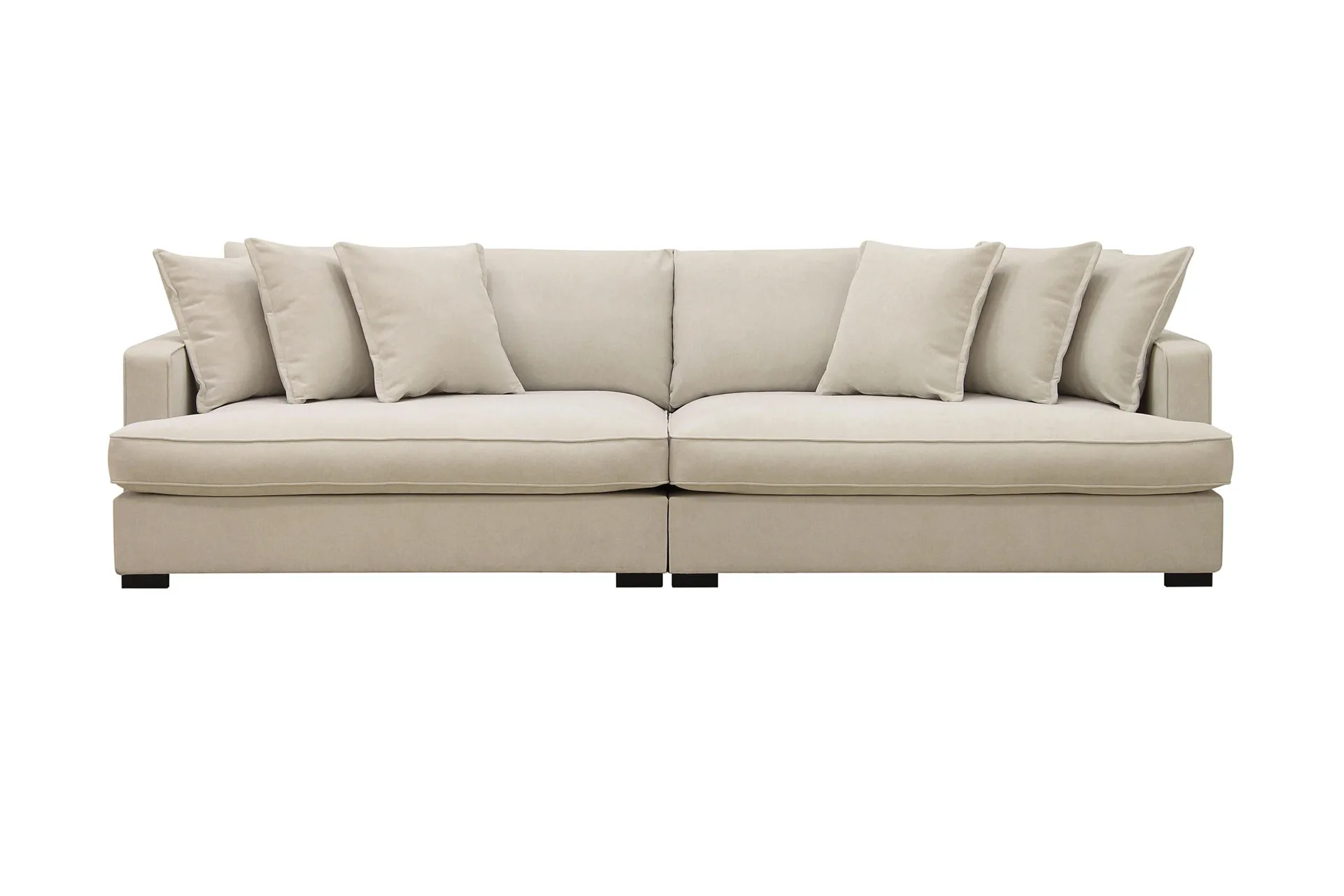 Rossita Lyx 4-sits Extra djup Tygsoffa - Beige