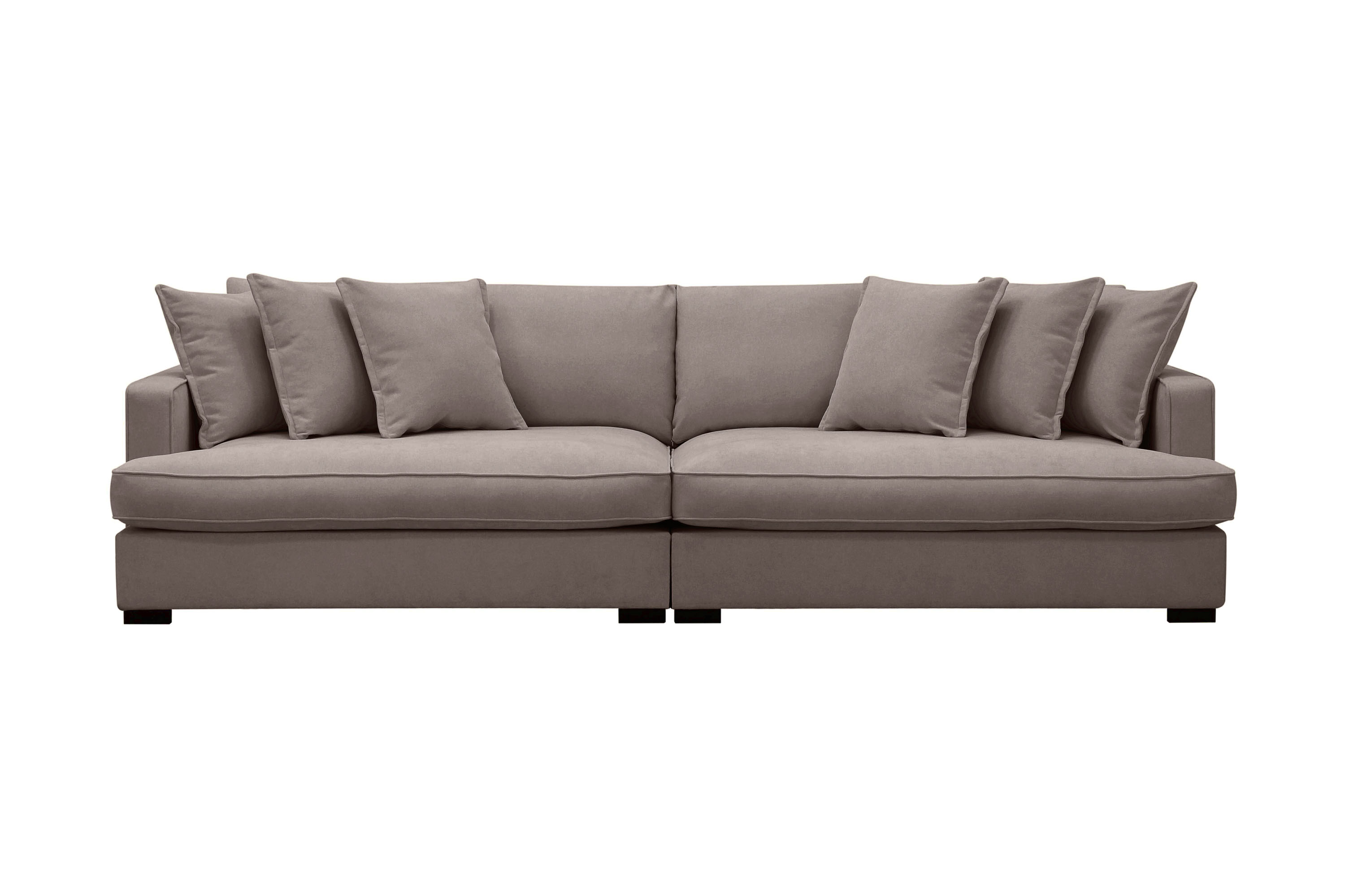 Rossita Lyx Extra Djup 4-sits Soffa i tyg med avtagbar klädsel Brun