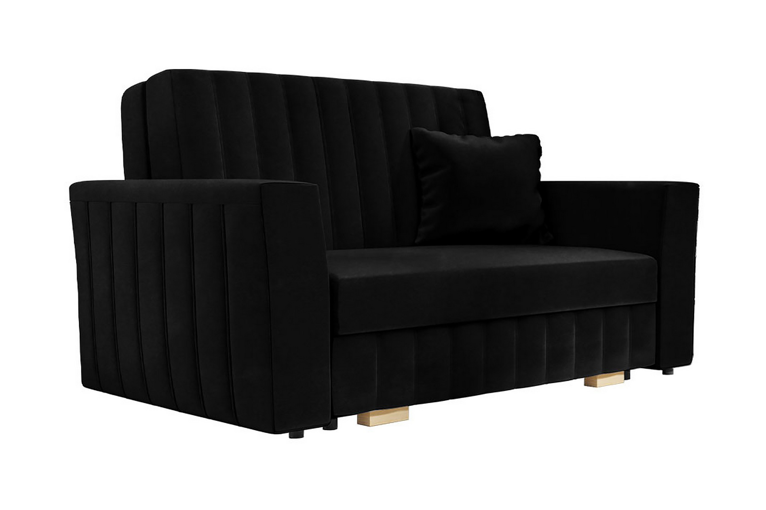 2-sits Bäddsoffa Mossared Sammet/Svart