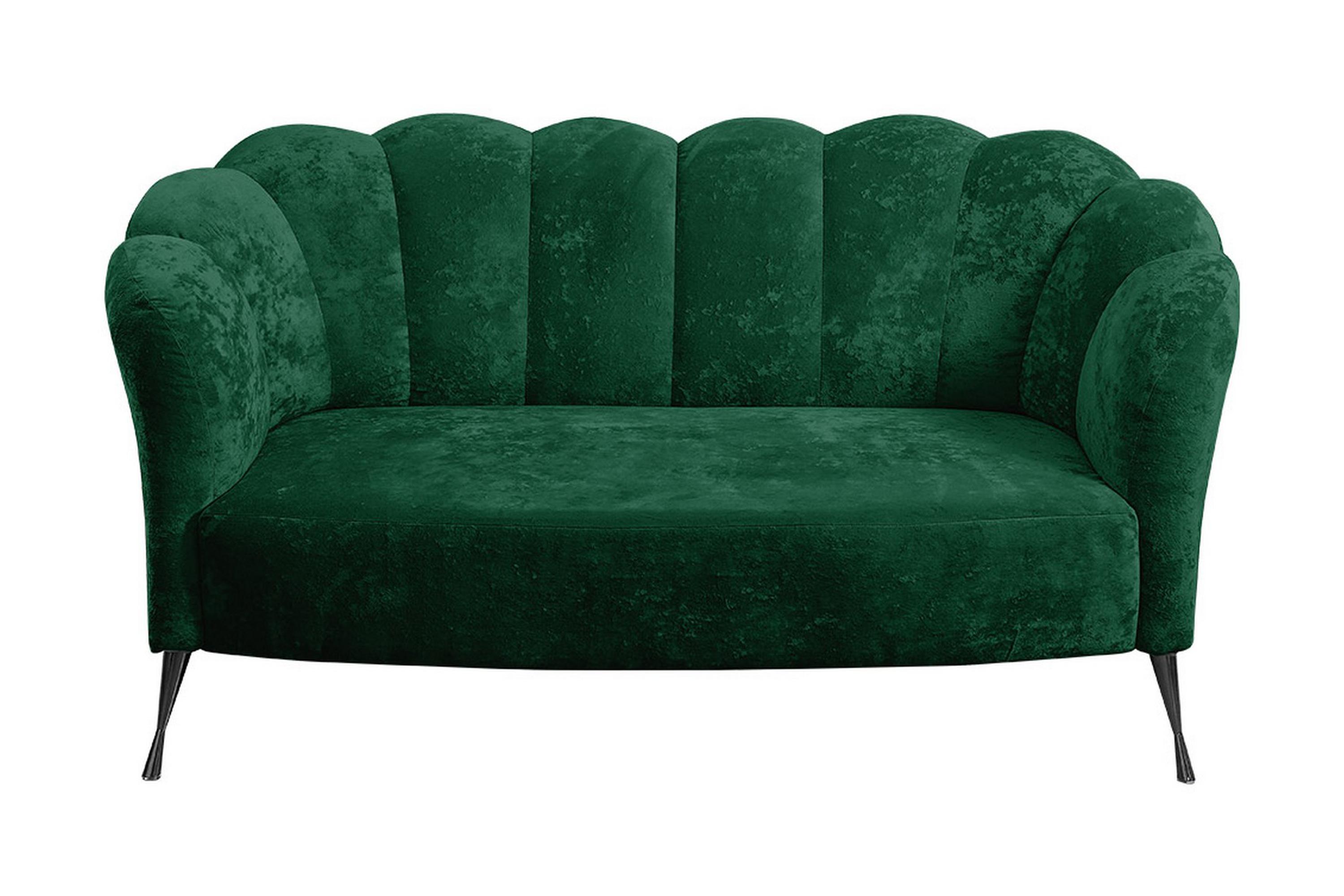 2-sits Soffa Naspur Sammet/Grön/Svart Krom