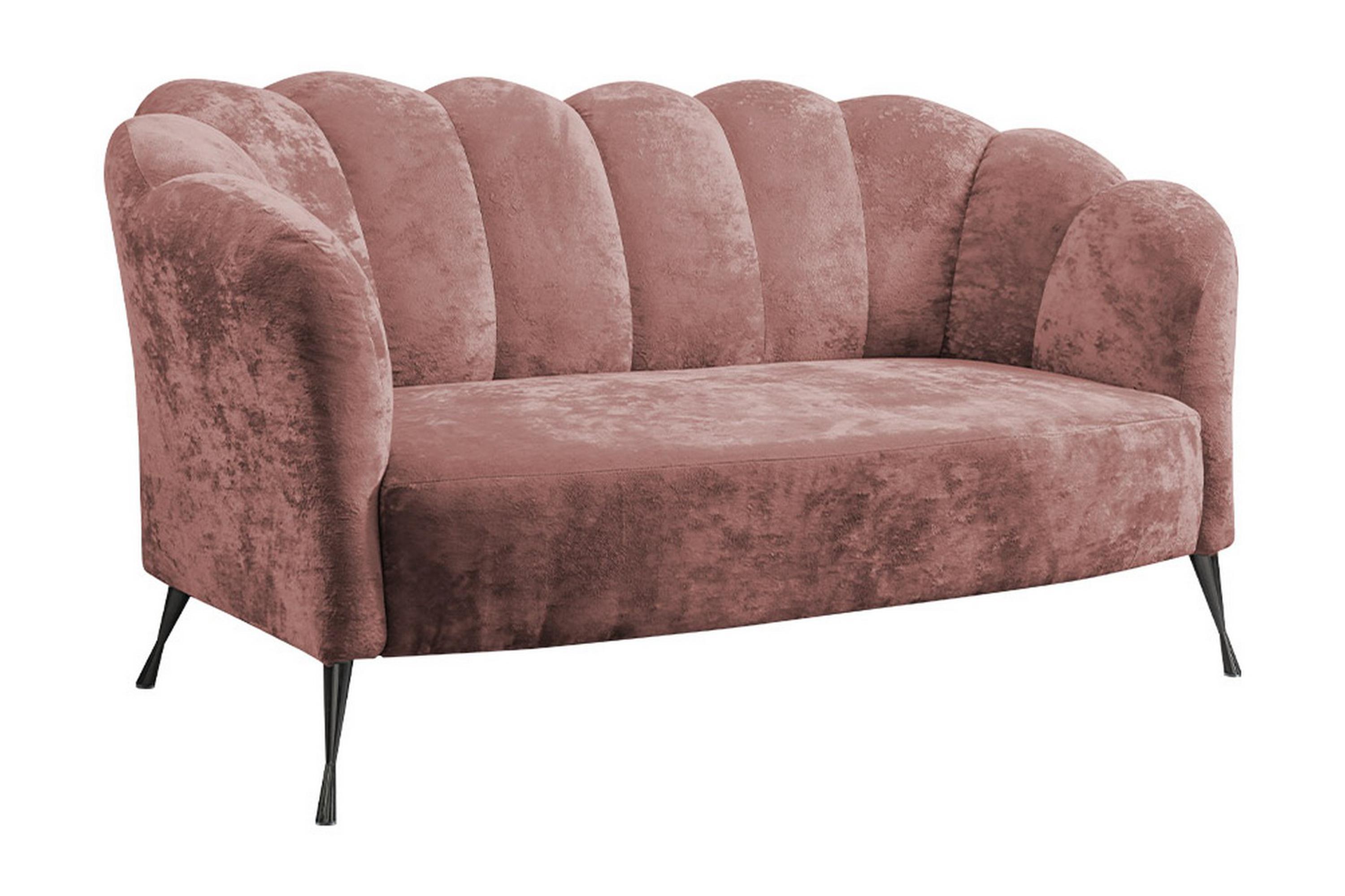 2-sits Soffa Naspur Sammet/Rosa/Svart Krom