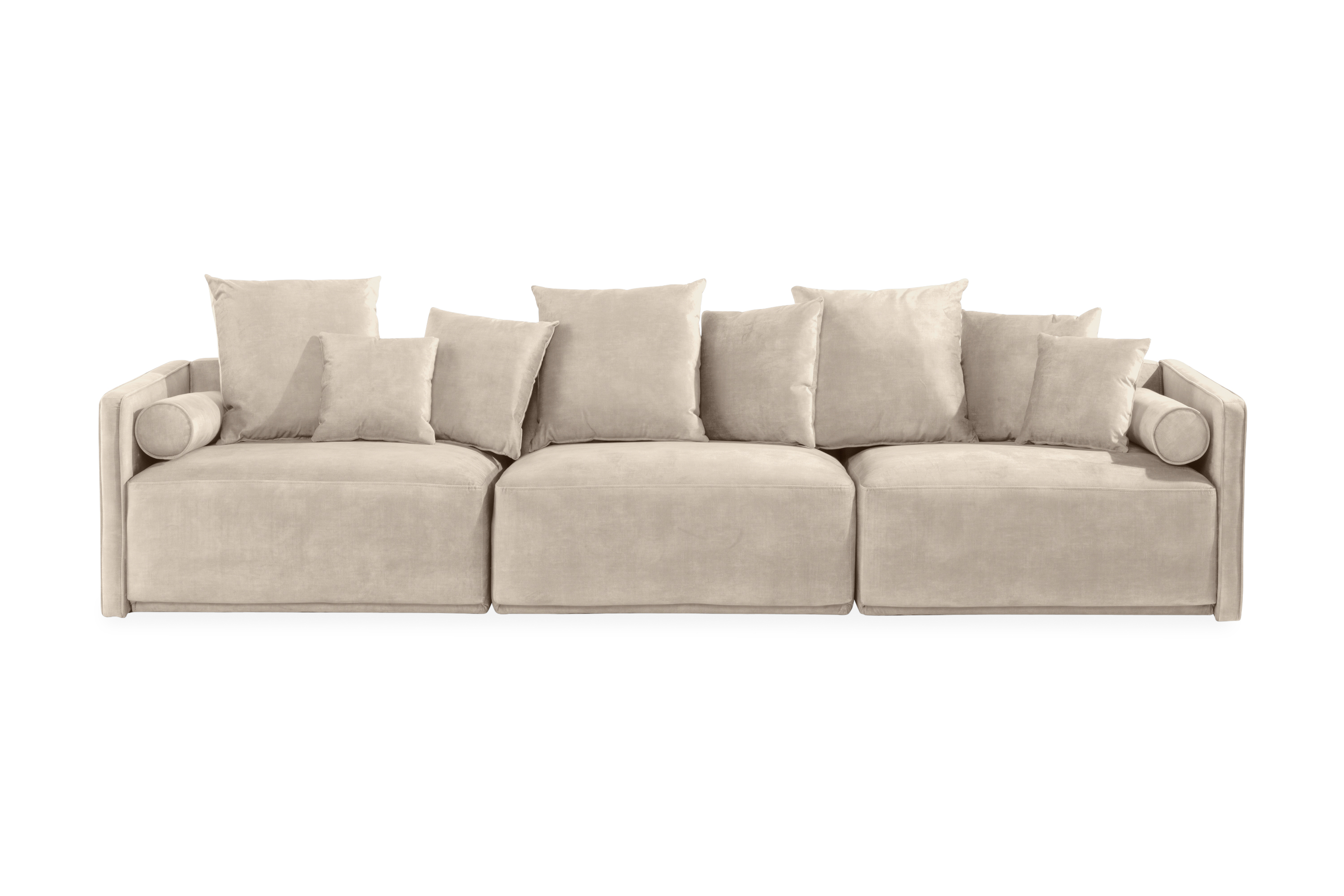 3-sits Sammetssoffa Neilton Beige/Svart