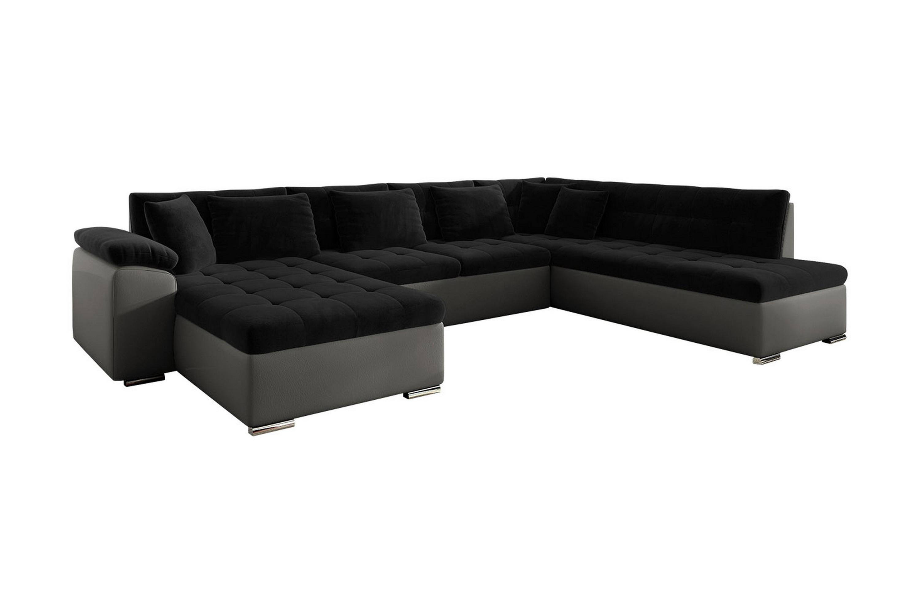 4-sits Bäddsoffa Sororia Svart/Grå