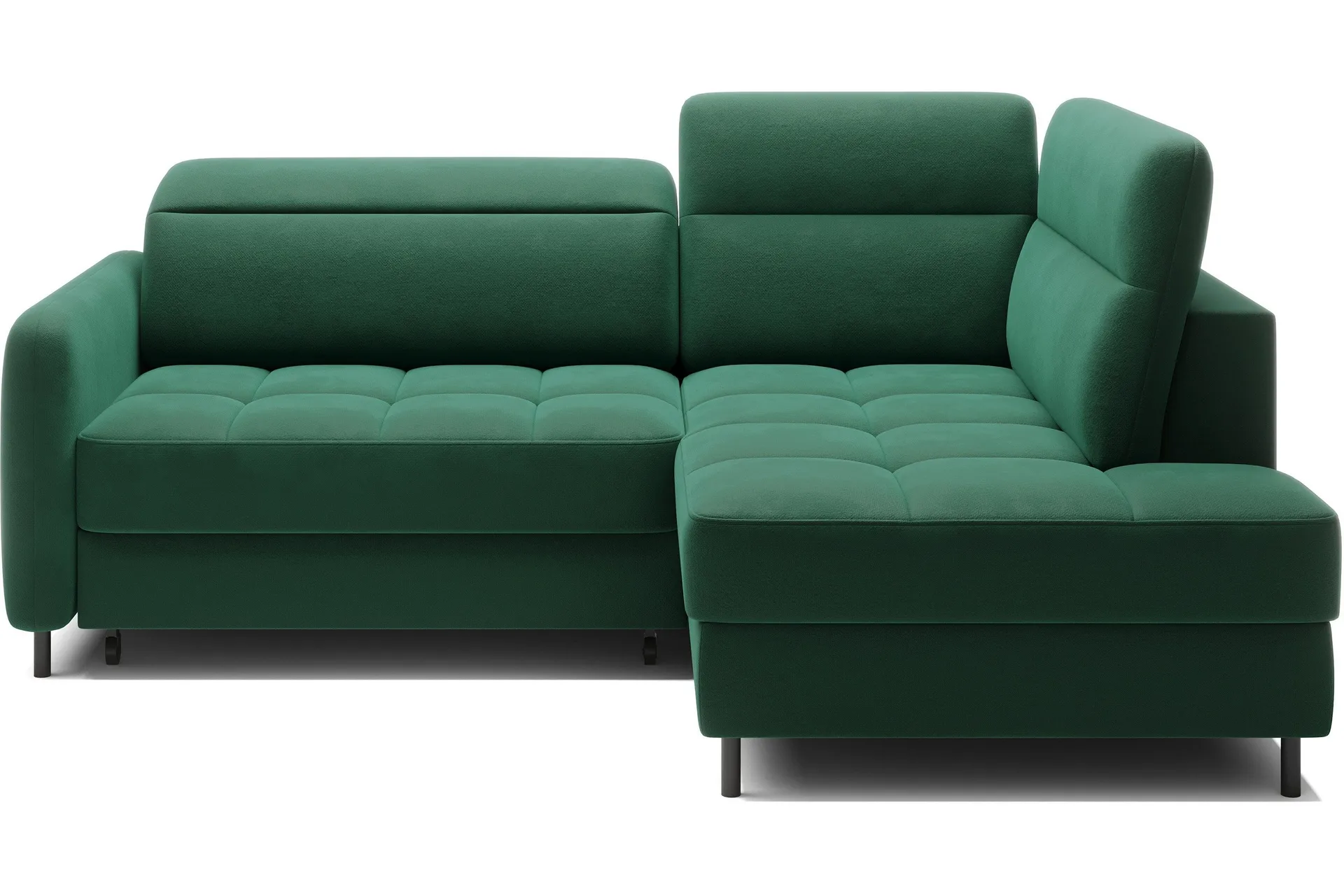 Masuo Bäddsoffa med Schäslong 3-sits - Mörkgrön