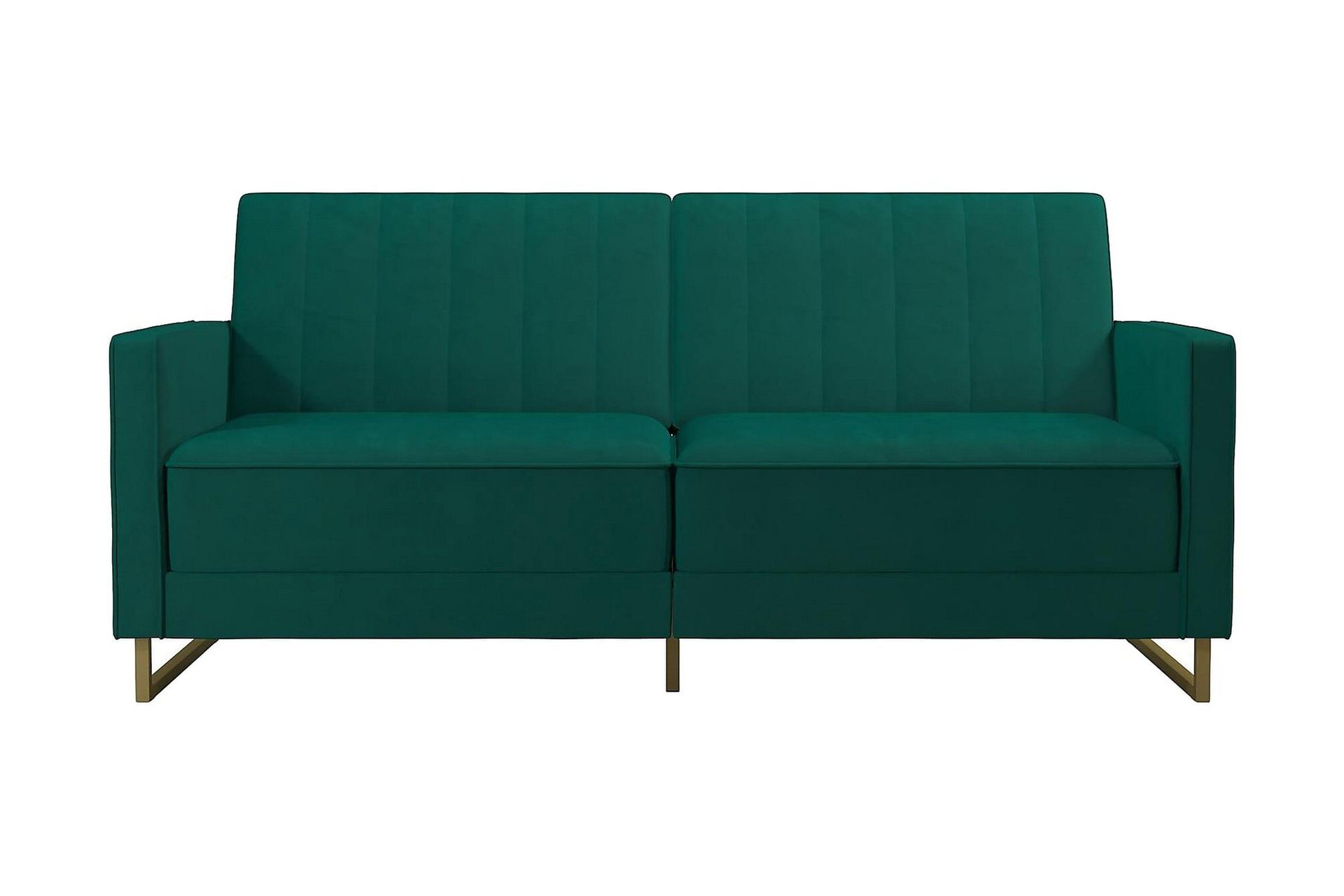 Skylar 2-sits B&auml;ddsoffa St&auml;llbar Sammet/Gr&ouml;n /M&auml;ssing - Novogratz