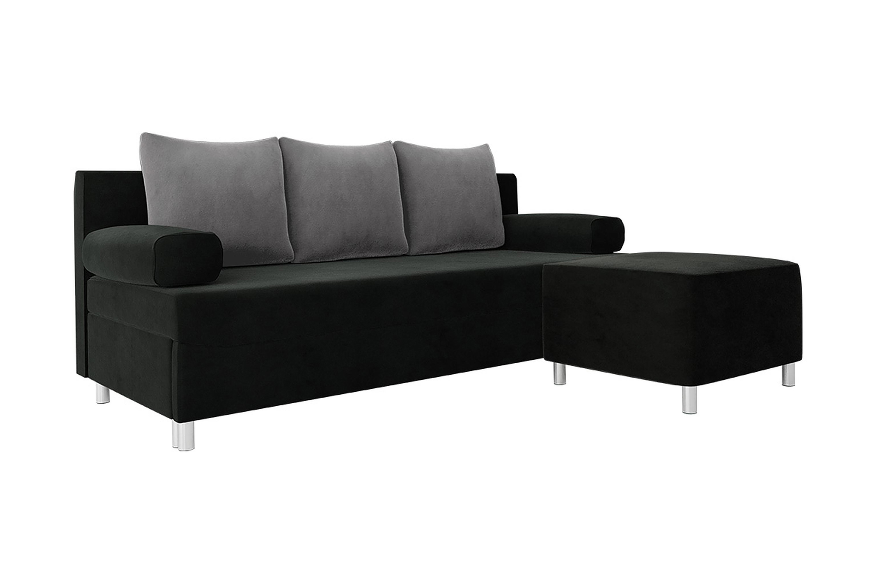 Soffa Rejmyre med Sittpuff SvartGrå