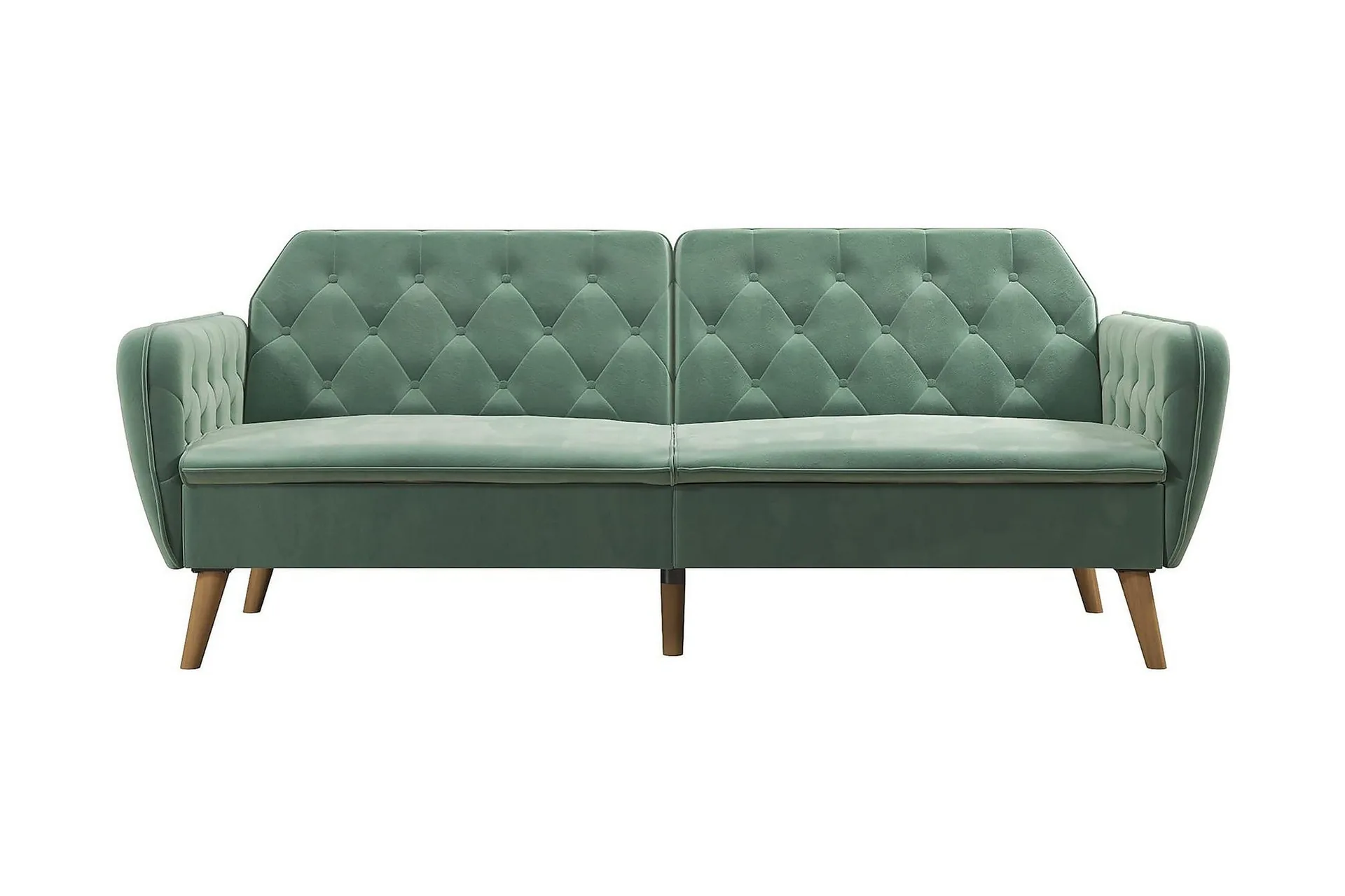 Tallulah 2-sits B&auml;ddsoffa Sammet/Ljusgr&ouml;n - Novogratz