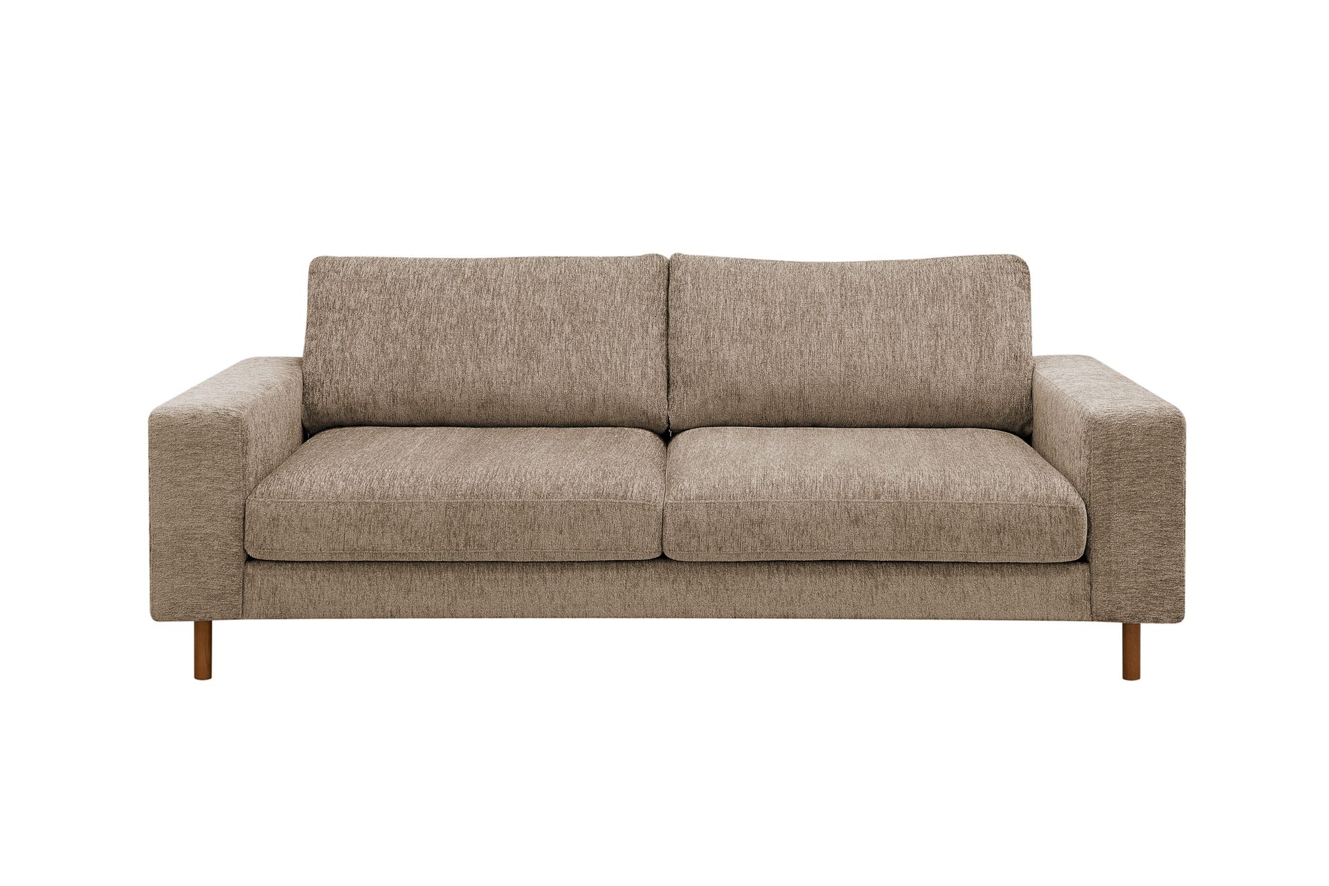 Scandi Djup 3-sits Soffa i Chenille - M&ouml;rkbeige
