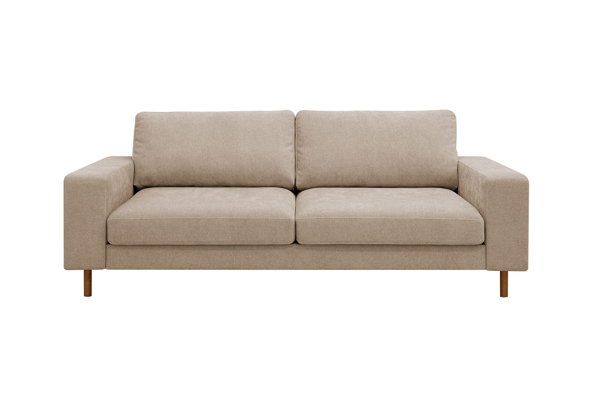 Scandi Djup 3-sits Soffa i Tyg - Beige