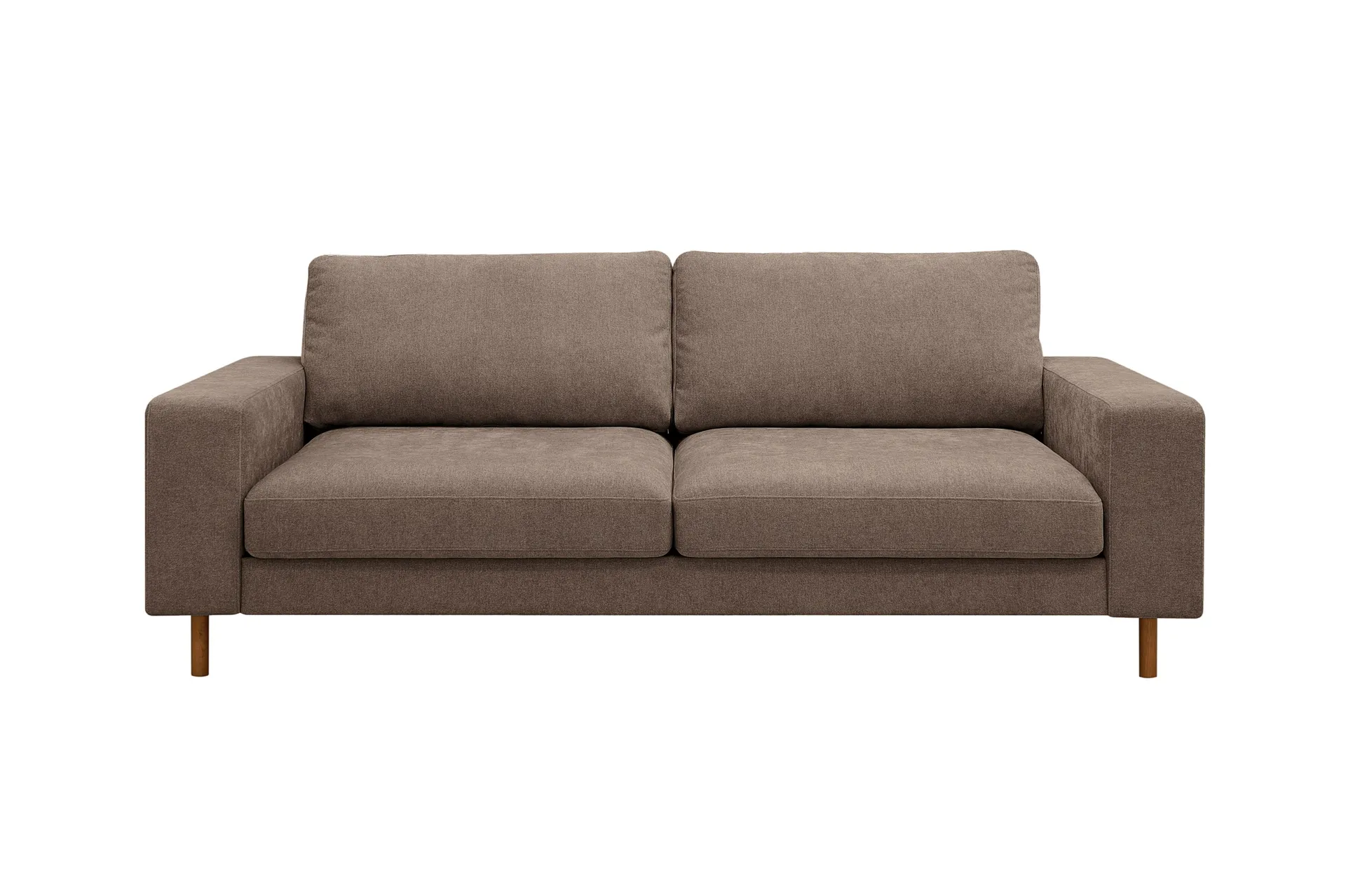 Scandi Djup 3-sits Soffa i Tyg - M&ouml;rkbrun
