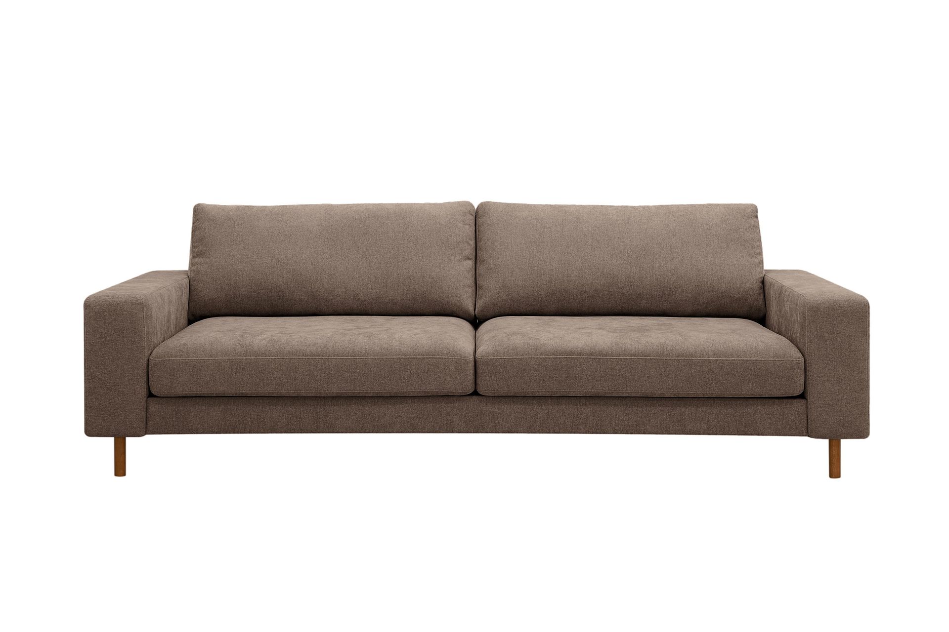 Scandi Djup 4-sits Soffa i Tyg - M&ouml;rkbrun