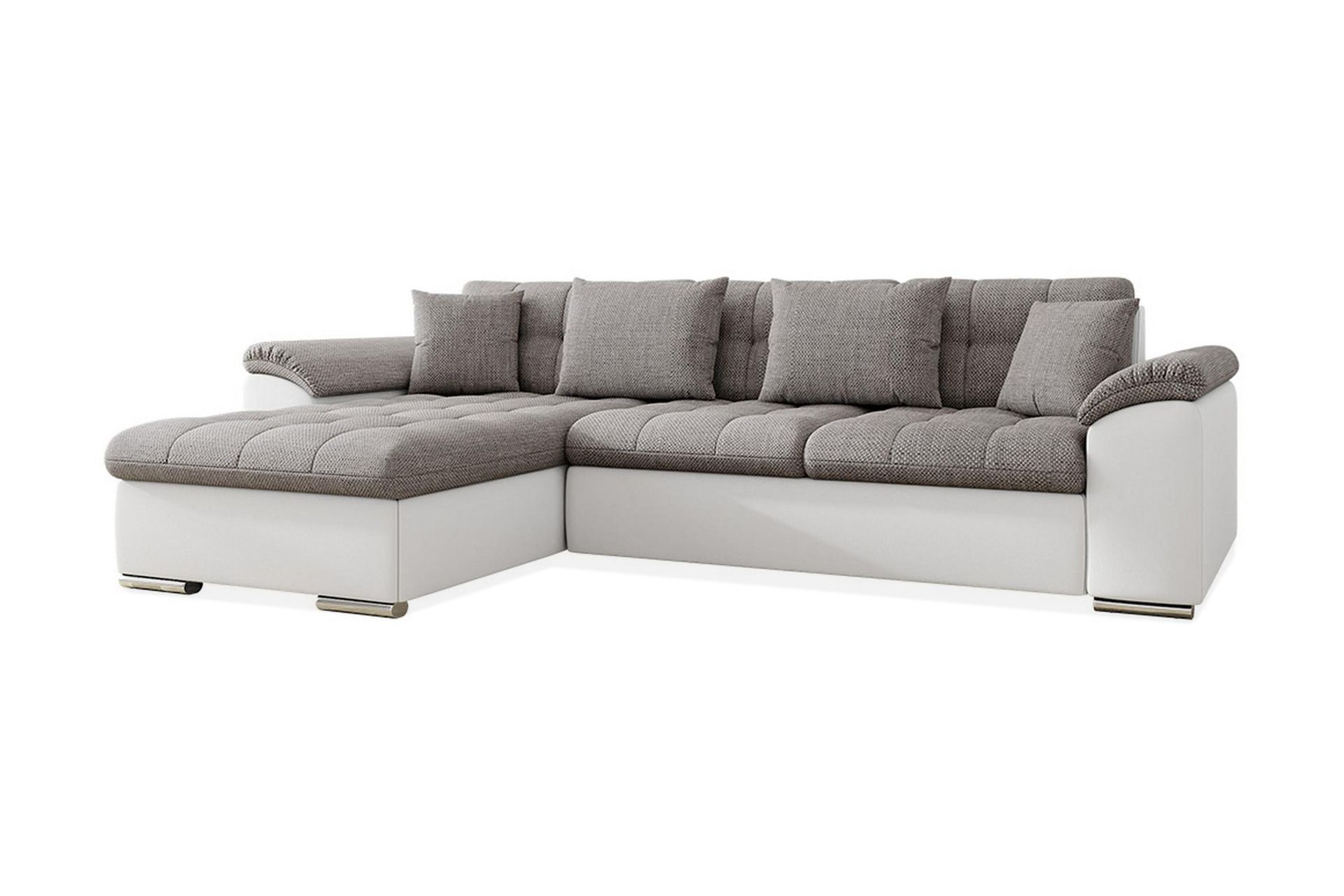 Camior Divanb&auml;ddsoffa 280x160x76 cm - Gr&aring;/Vit