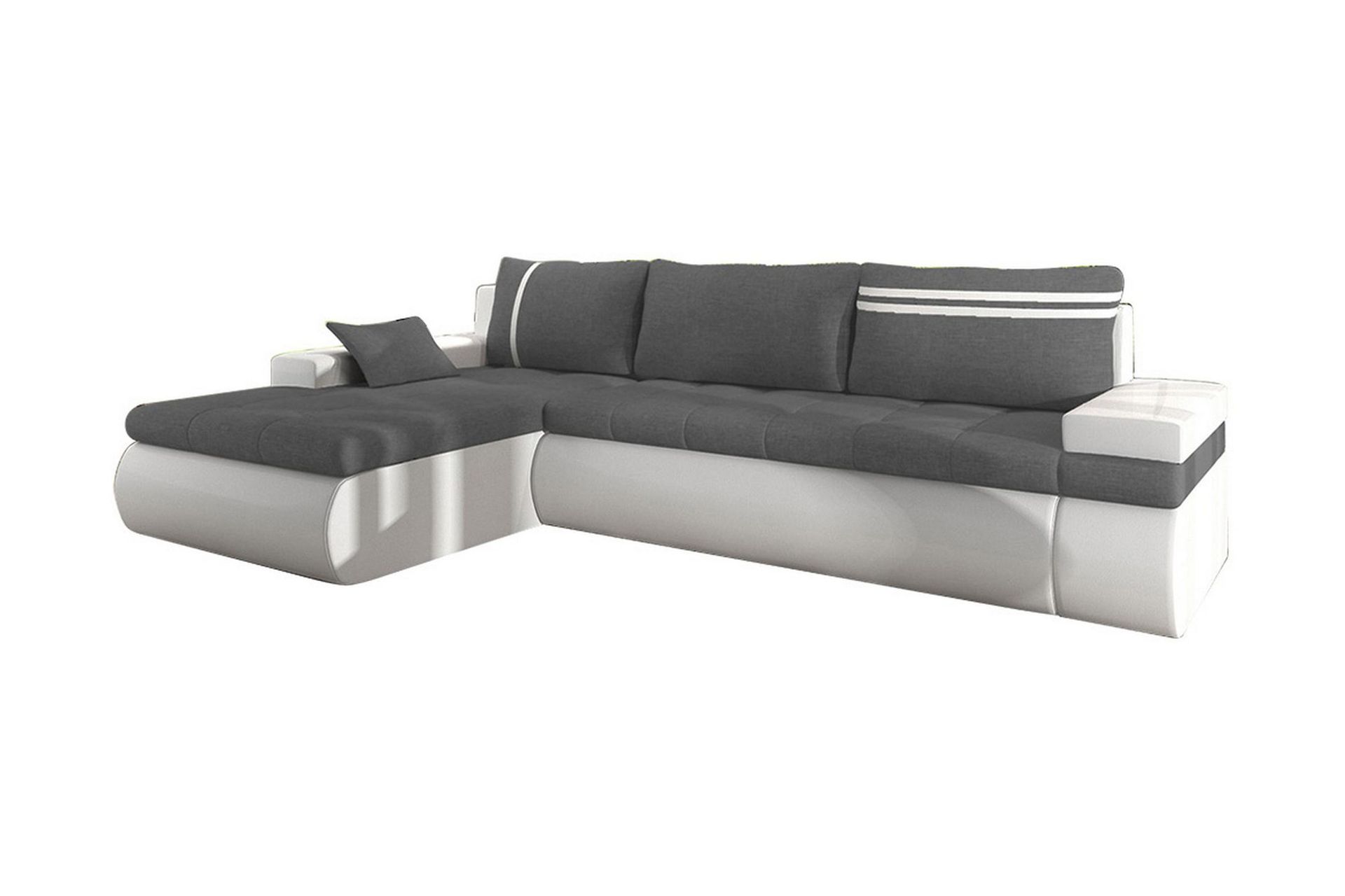 Lavona Divanb&auml;ddsoffa V&auml;nster - Gr&aring;/Vit