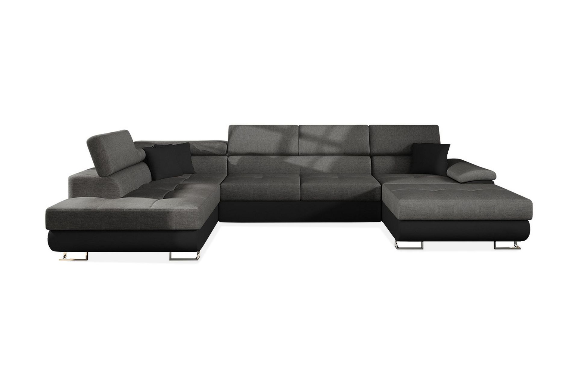 Reginia 8-sits B&auml;ddsoffa - Gr&aring;/Svart