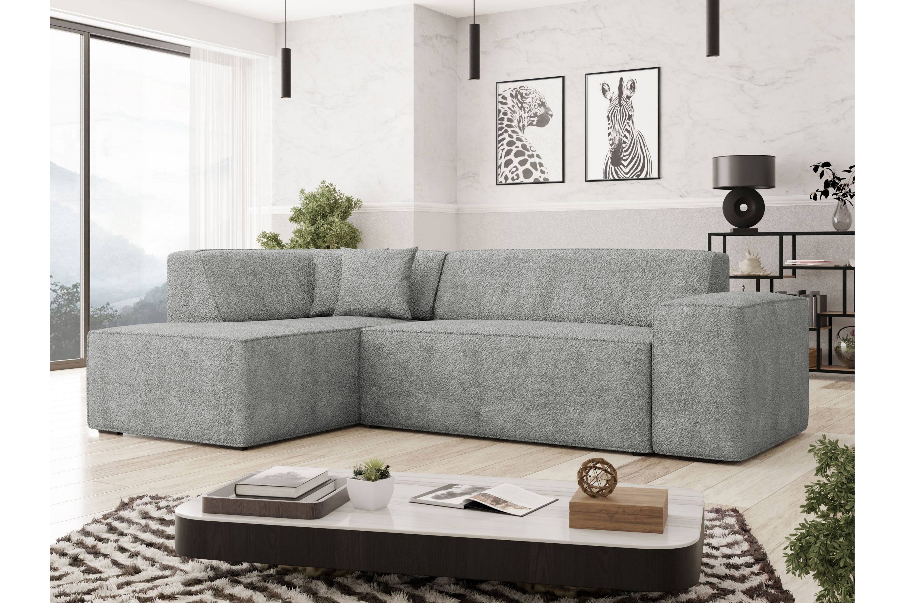 slucajno soffa m. schäslong 4-sits - grå