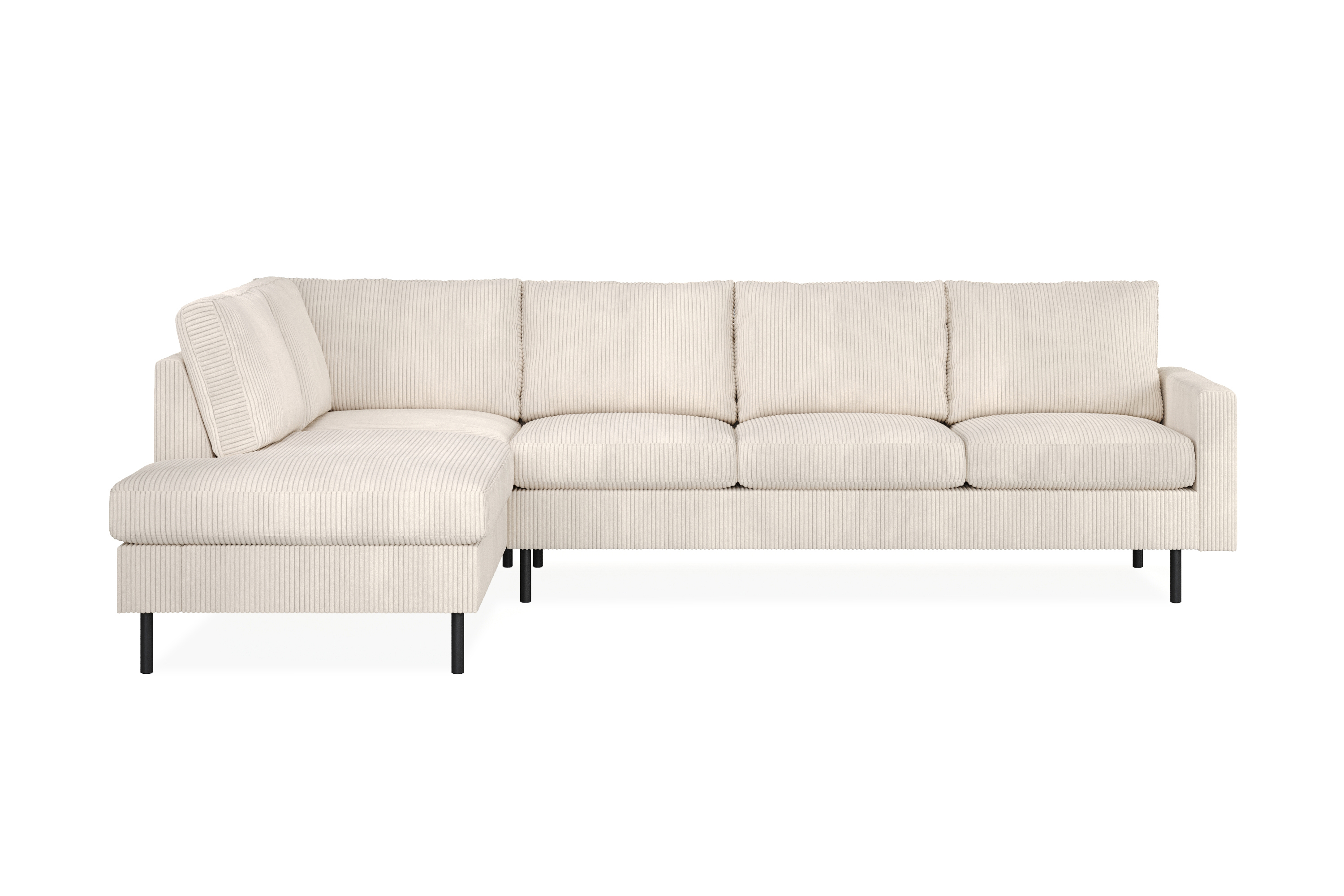 Peppe 4-sits Vänstervänd L-formad Schäslongsoffa i Manchester Beige