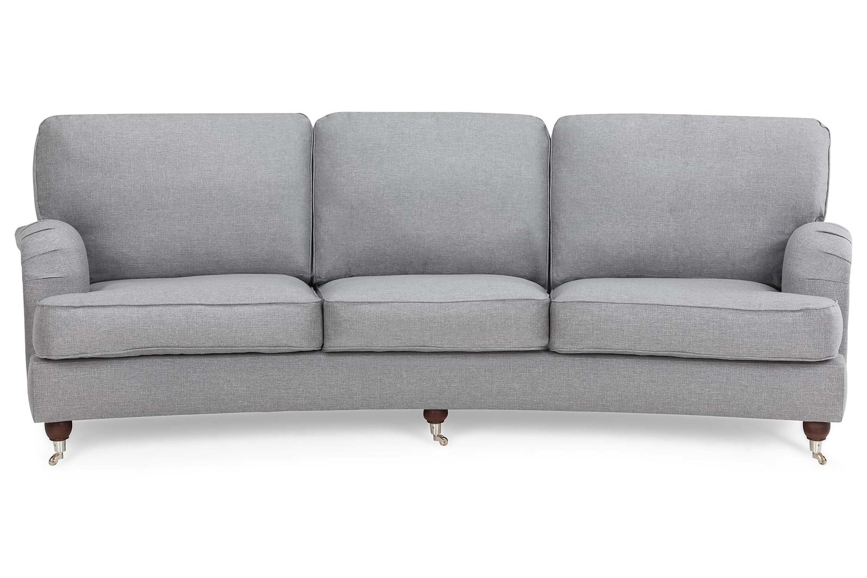 Soffa Oxford Lyx 4-sits Svängd - Mörkgrå 1094956