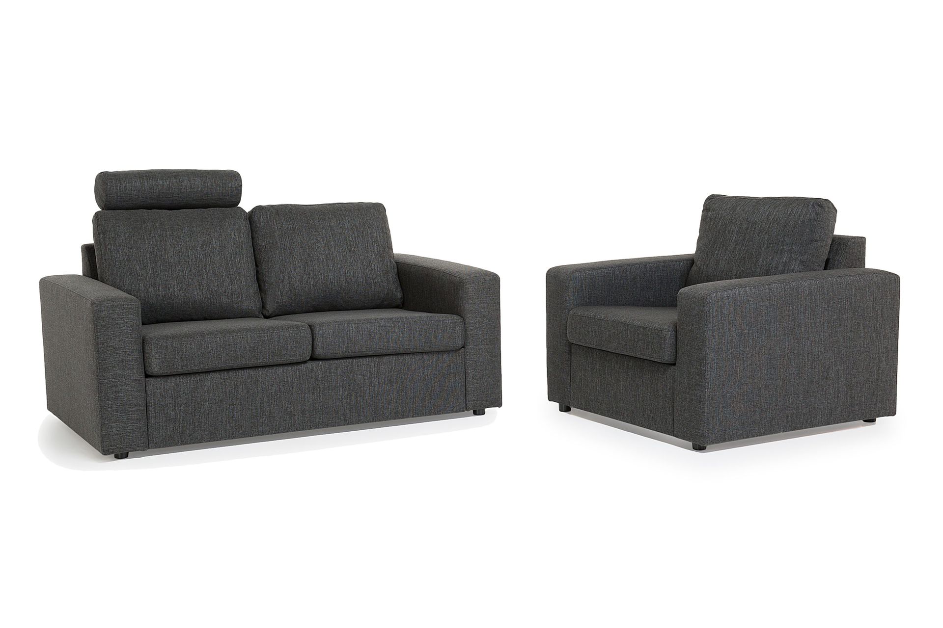 Crazy Soffgrupp 2-sits Soffa + F&aring;t&ouml;lj i Tyg - Antracit
