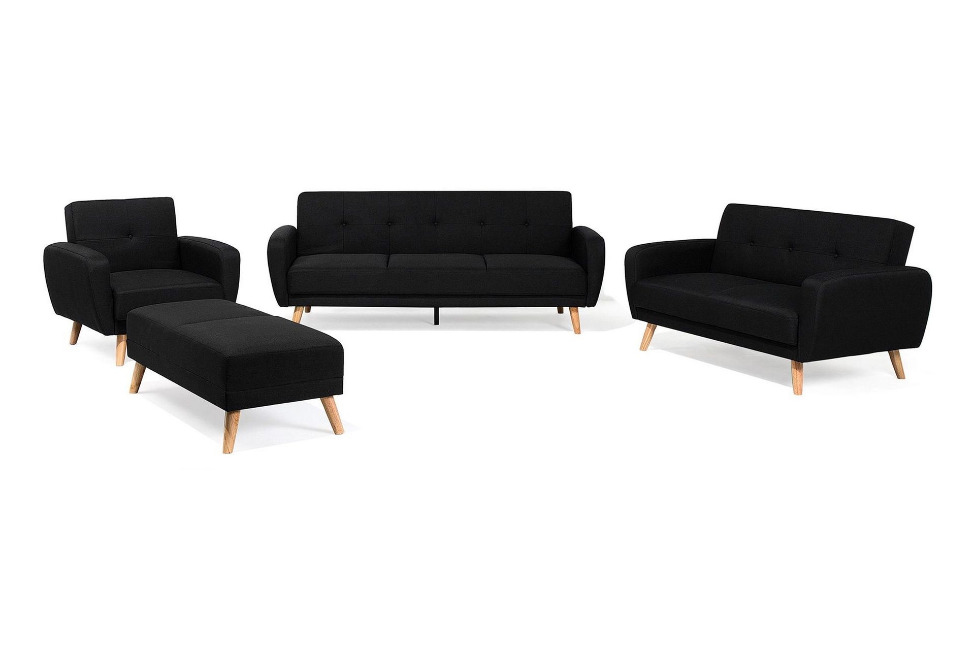 florli soffgrupp 2-sits+3-sits - svart