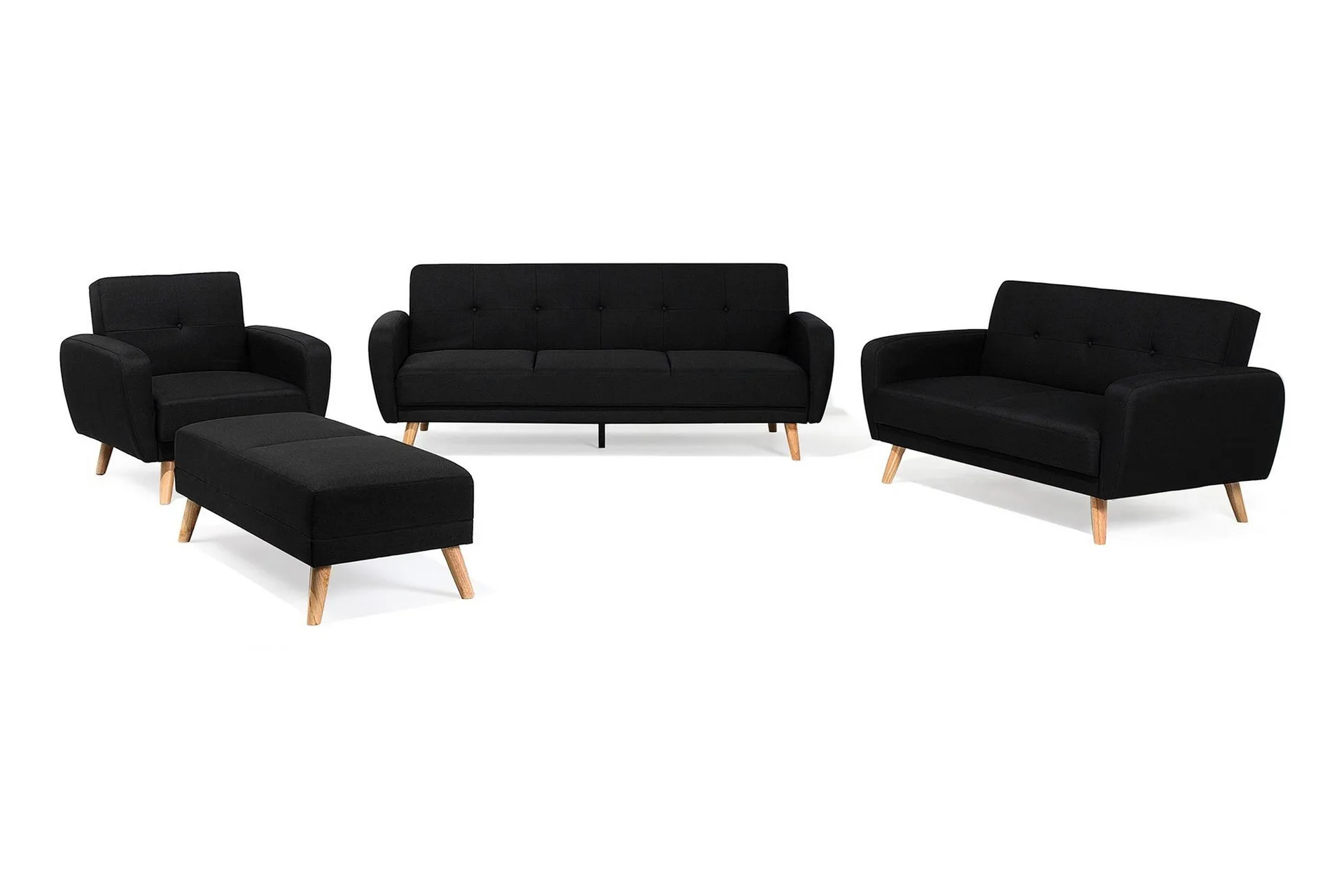 Florli Soffgrupp 2-Sits+3-Sits - Svart