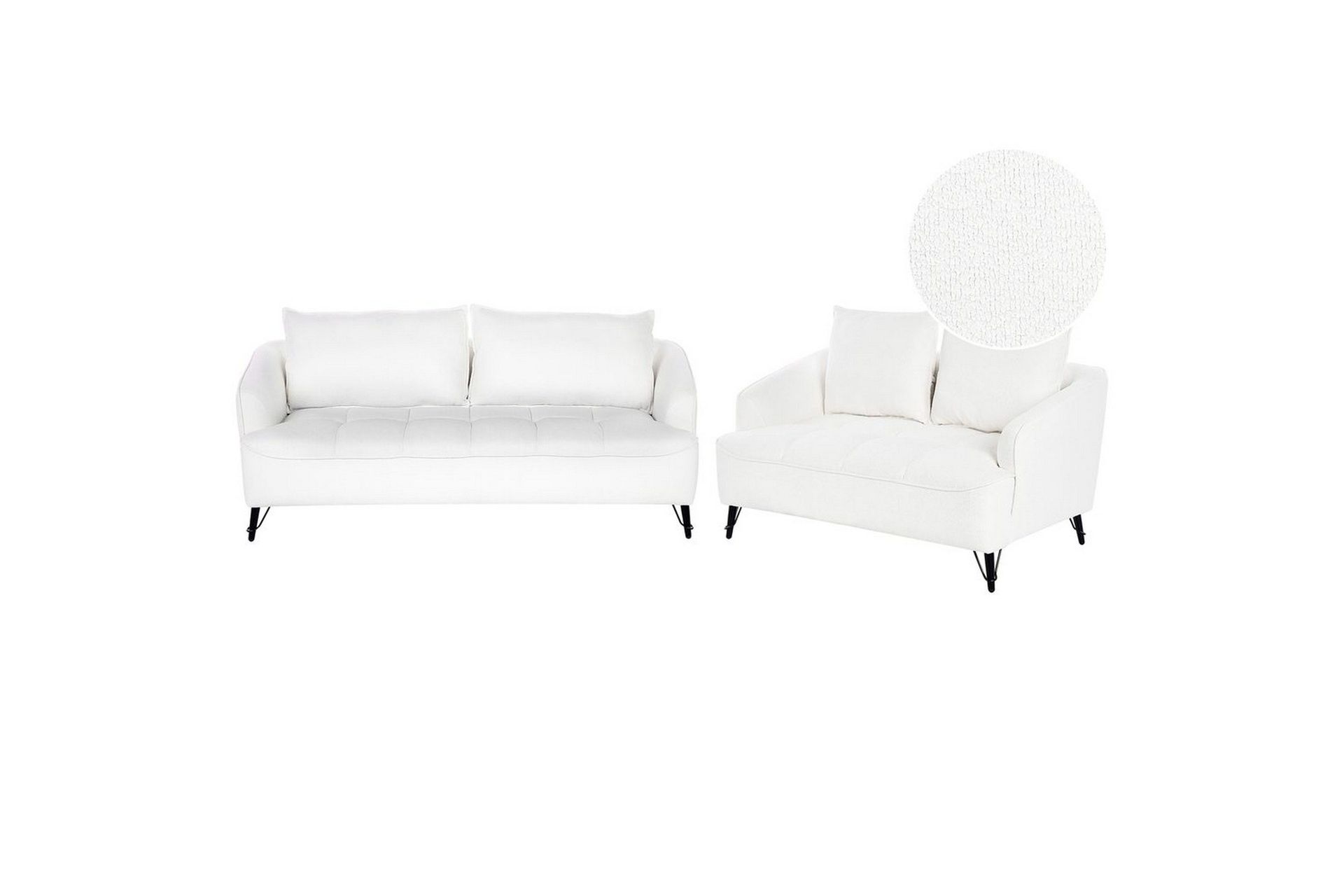 Soffgrupp Hobro Vit/Svart - Vit