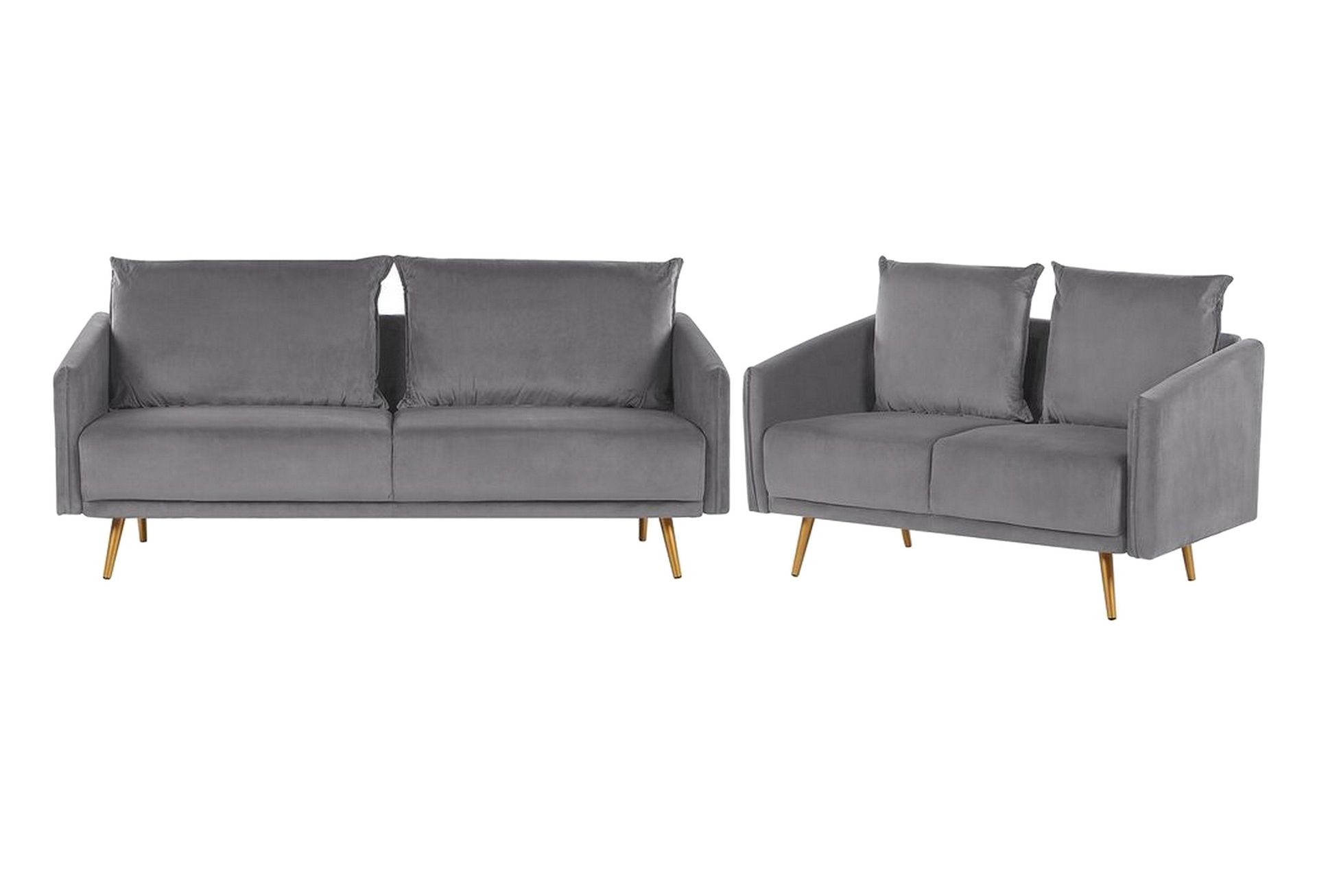 Maurana Soffgrupp 2-sits + 3-sits - Sammet/Gr&aring;